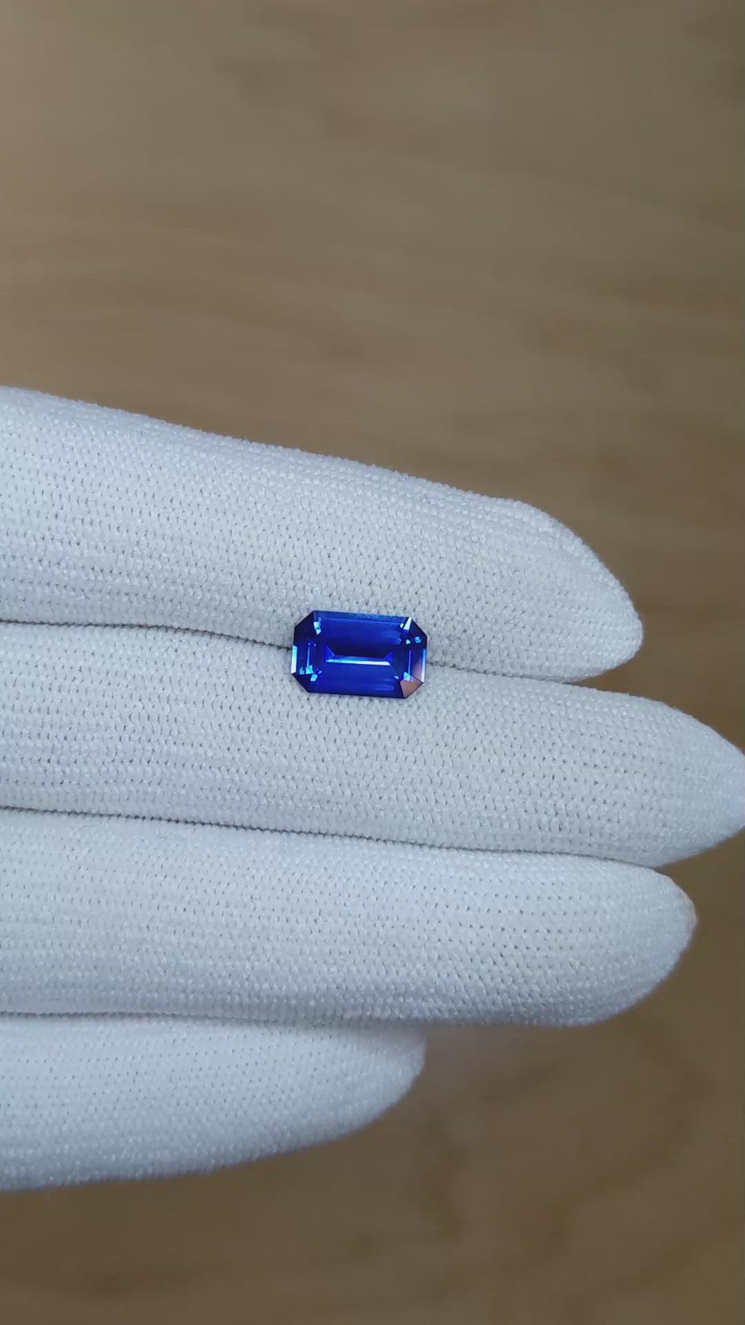2.43 Ct. Blue Sapphire from Ceylon (Sri Lanka) Size Video