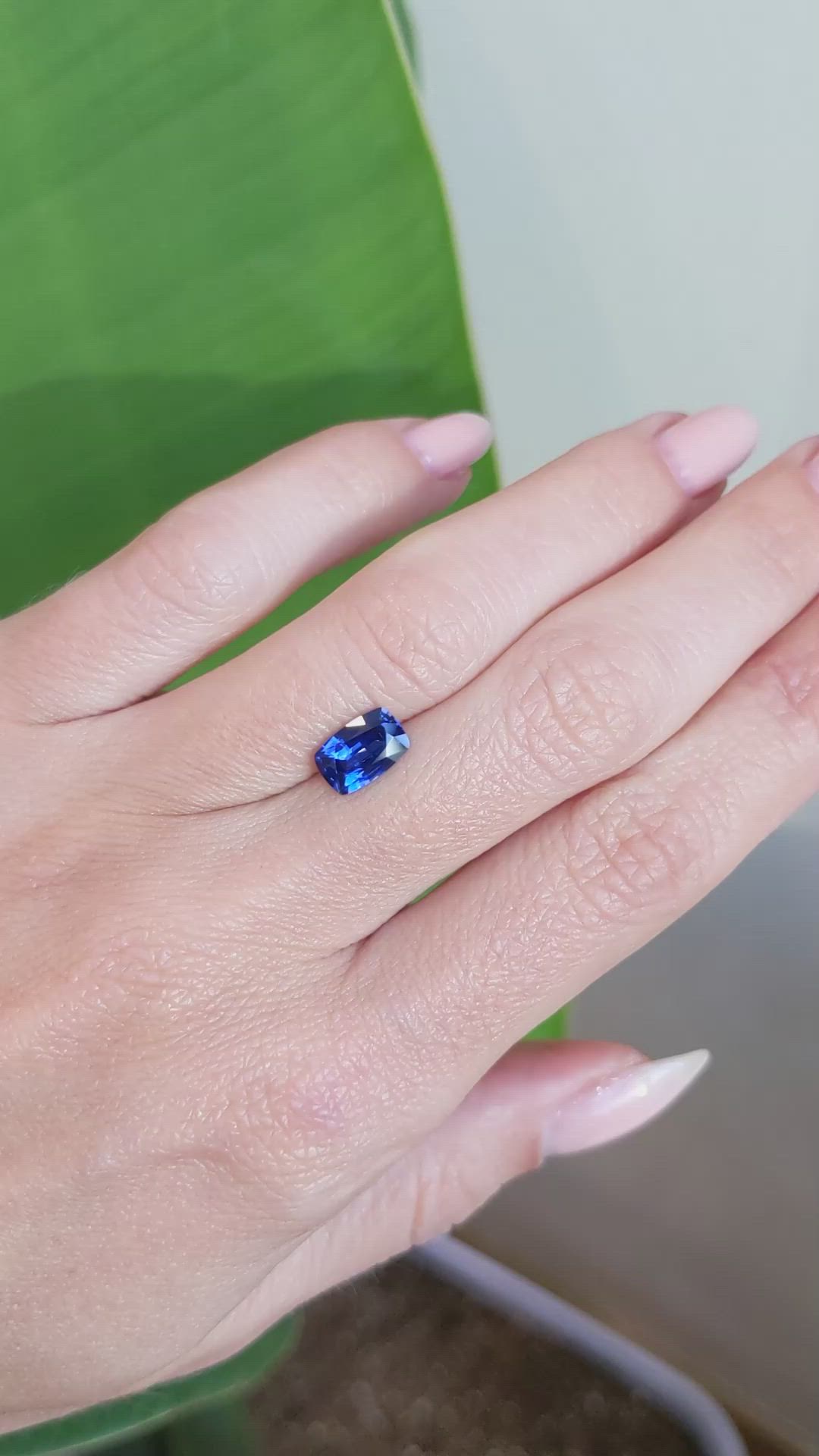 1.44 Ct. Blue Sapphire from Ceylon (Sri Lanka) Size Video