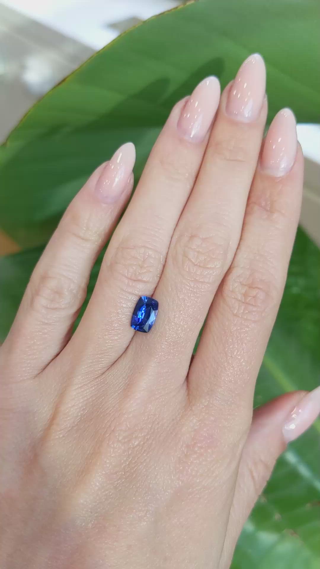 1.44 Ct. Blue Sapphire from Ceylon (Sri Lanka) Size Video