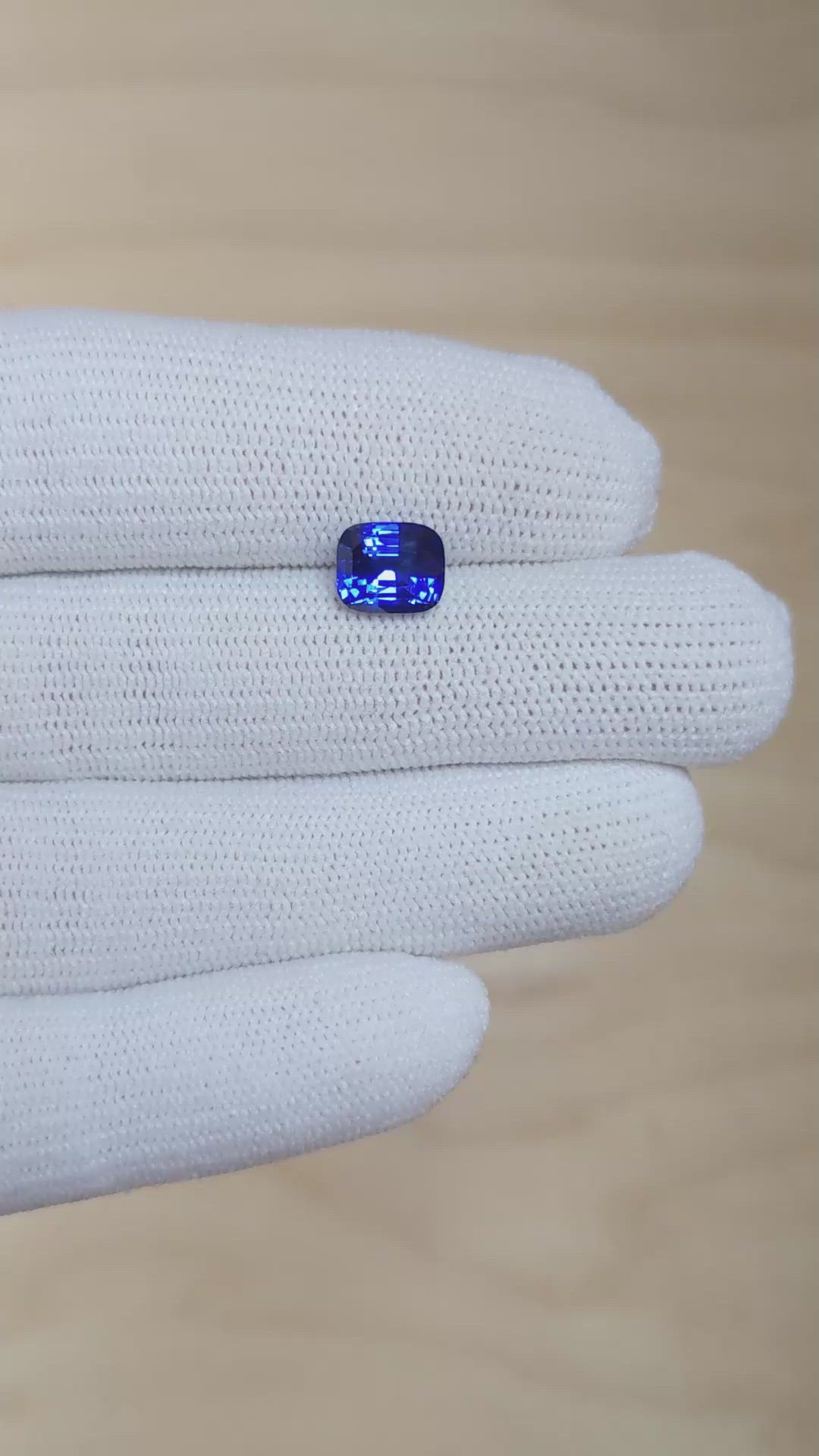 2.38 Ct. Blue Sapphire from Ceylon (Sri Lanka) Size Video