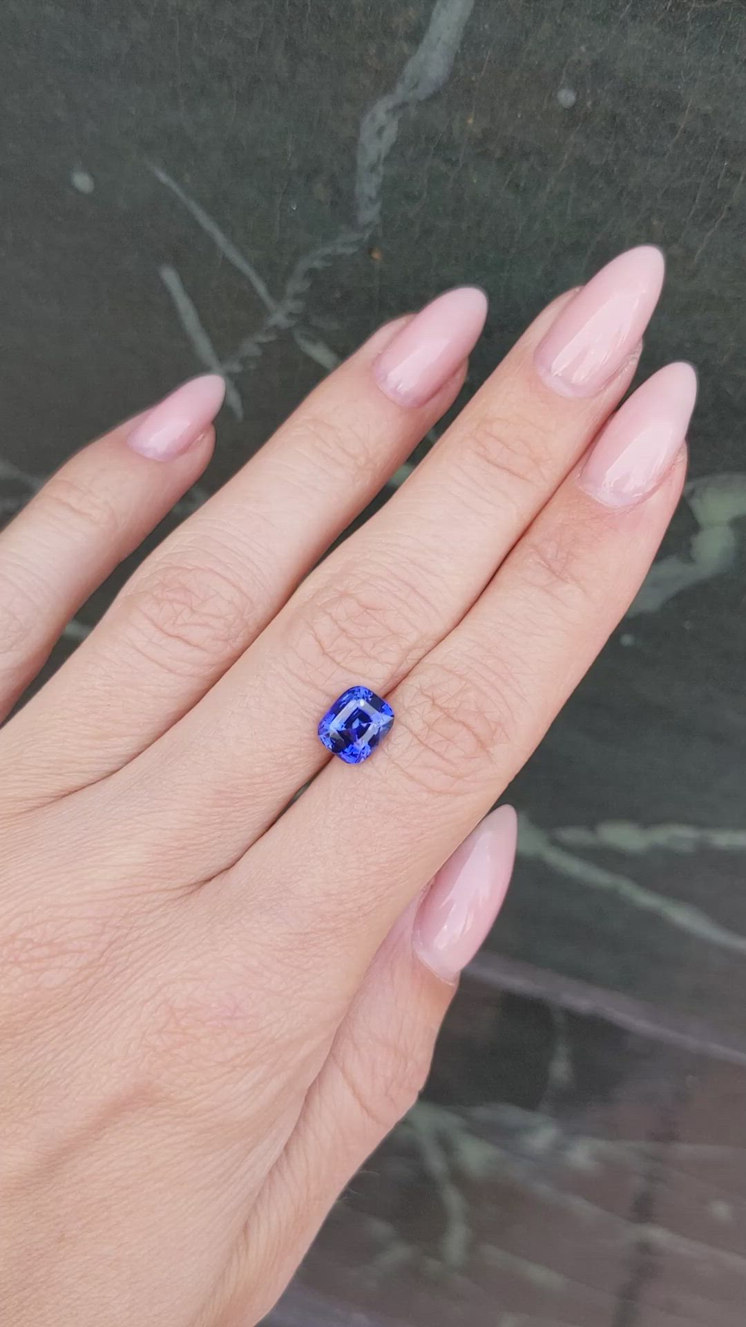2.38 Ct. Blue Sapphire from Ceylon (Sri Lanka) Size Video