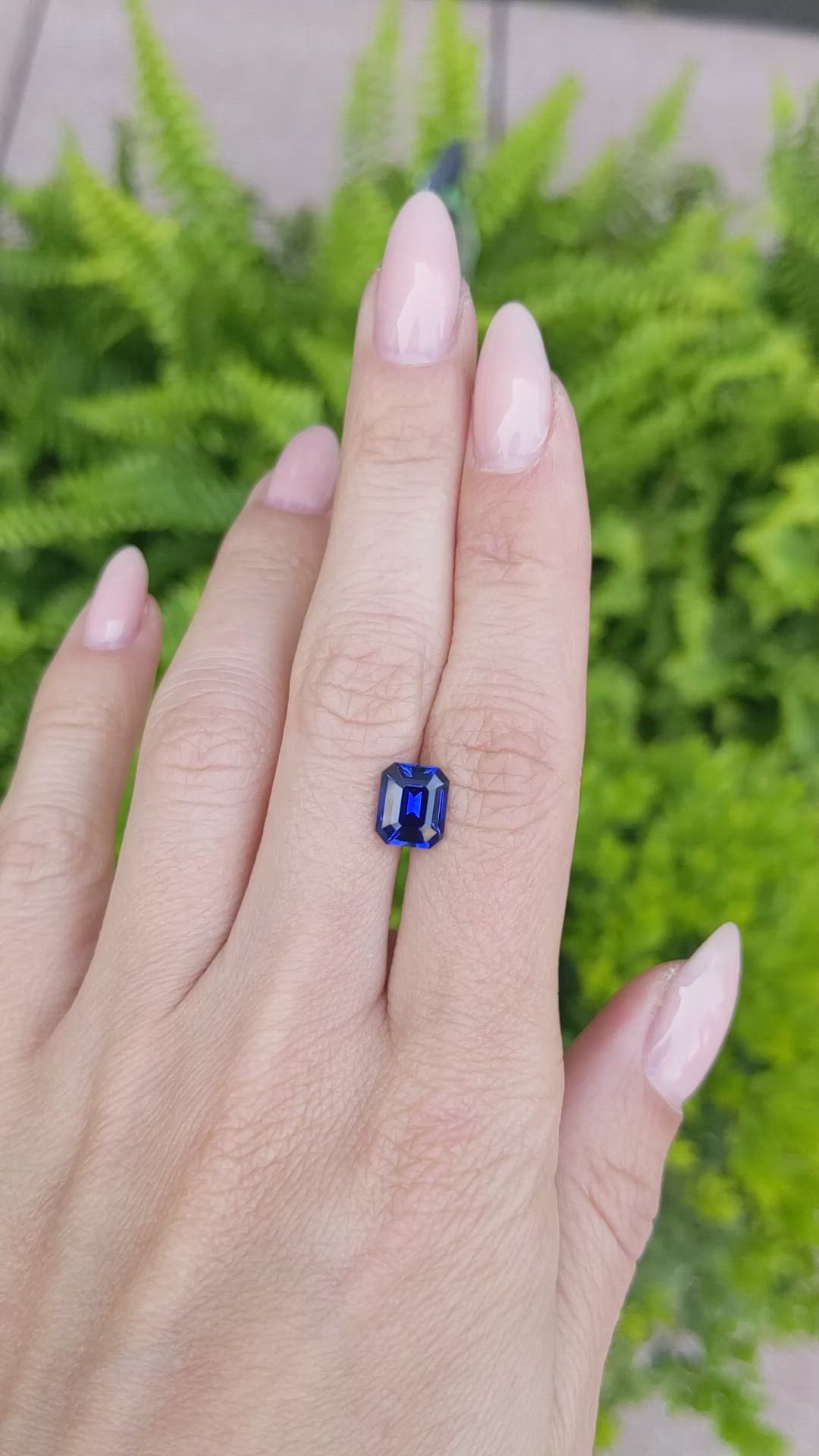 2.60 Ct. Blue Sapphire from Ceylon (Sri Lanka) Size Video