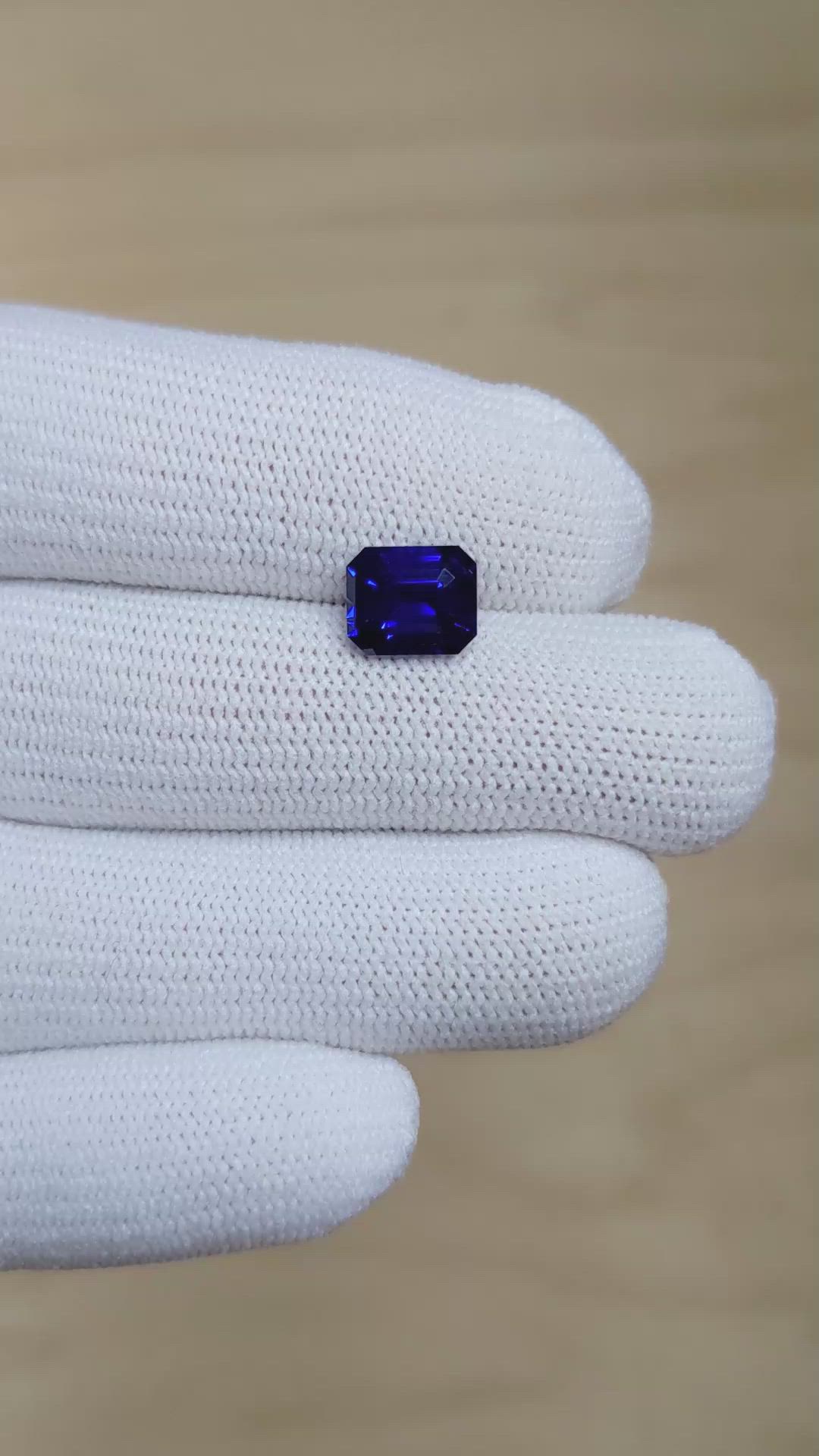 2.60 Ct. Blue Sapphire from Ceylon (Sri Lanka) Size Video