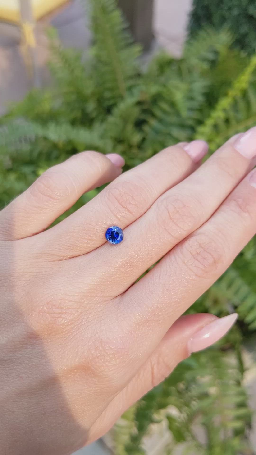 0.88 Ct. Blue Sapphire from Ceylon (Sri Lanka) Size Video