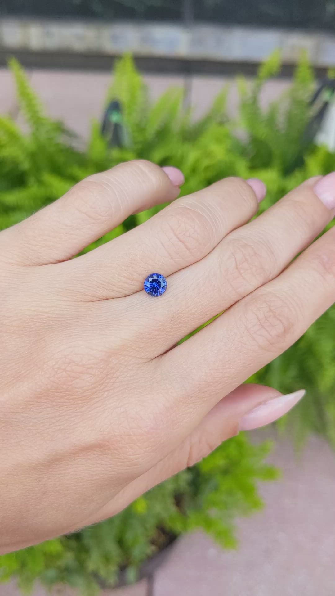0.79 Ct. Blue Sapphire from Ceylon (Sri Lanka) Size Video