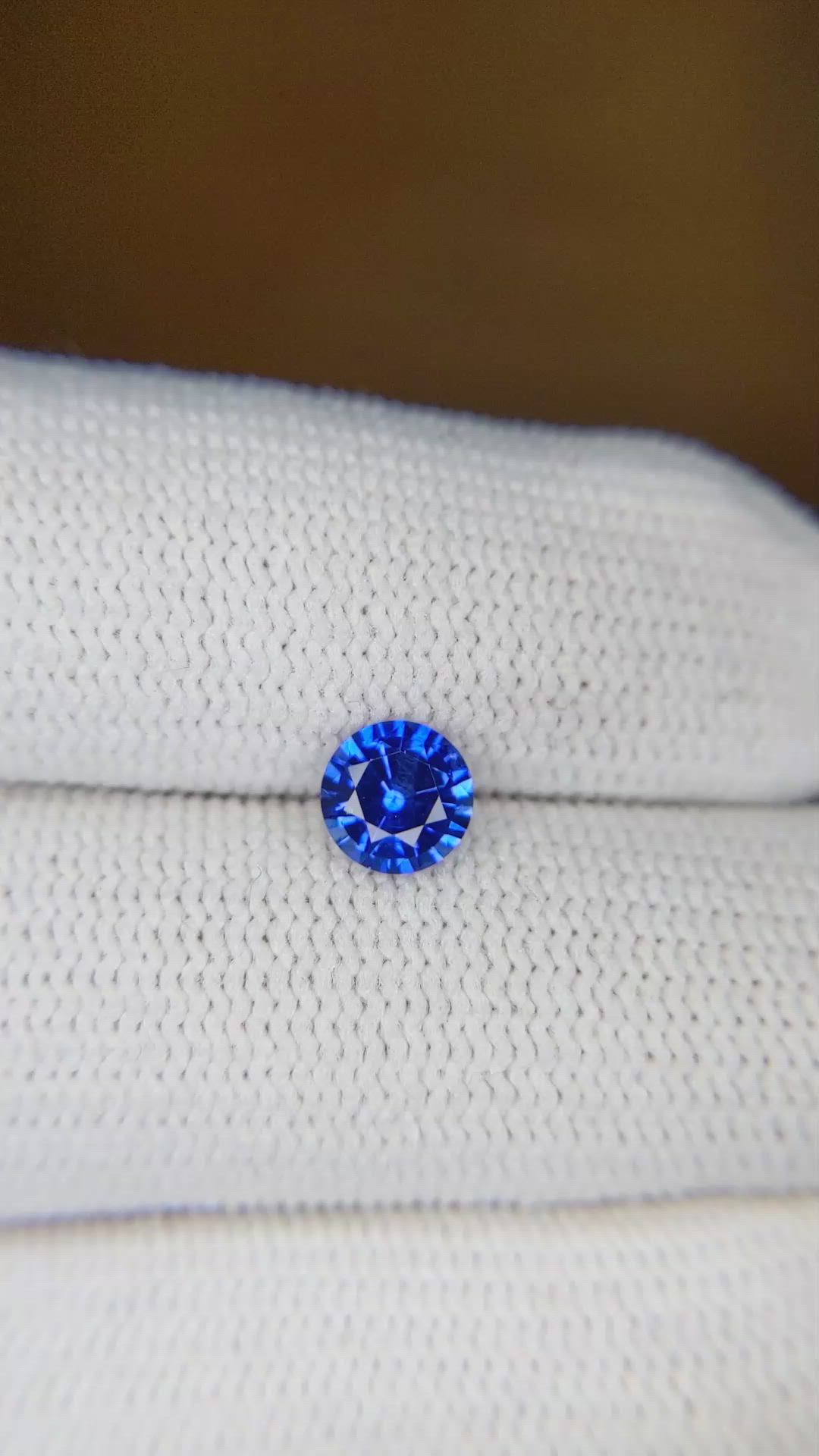 0.80 Ct. Blue Sapphire from Ceylon (Sri Lanka) Size Video