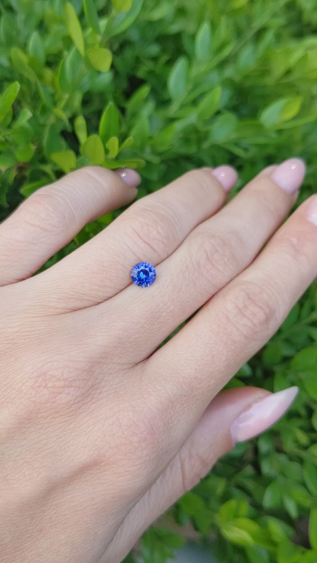 0.80 Ct. Blue Sapphire from Ceylon (Sri Lanka) Size Video