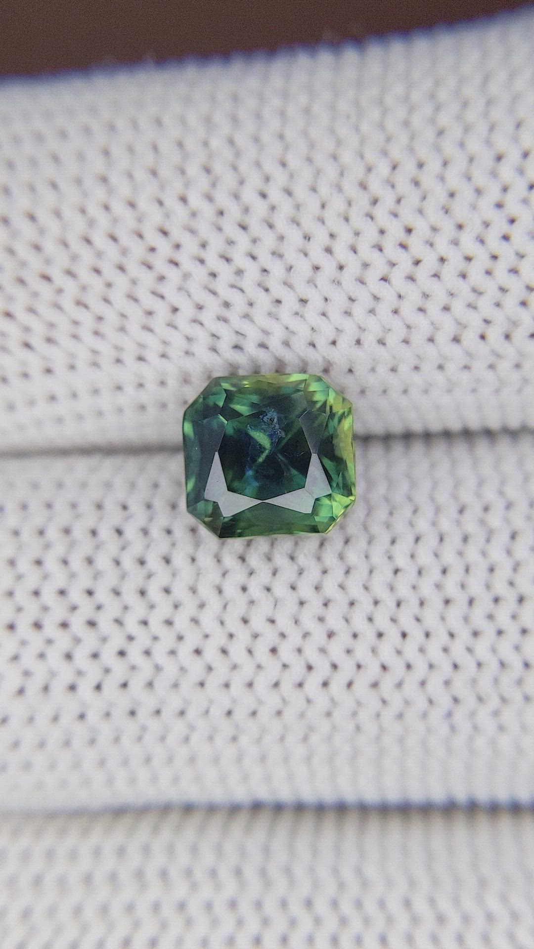 2.76 Ct. Bluish Green Sapphire from Africa Size Video