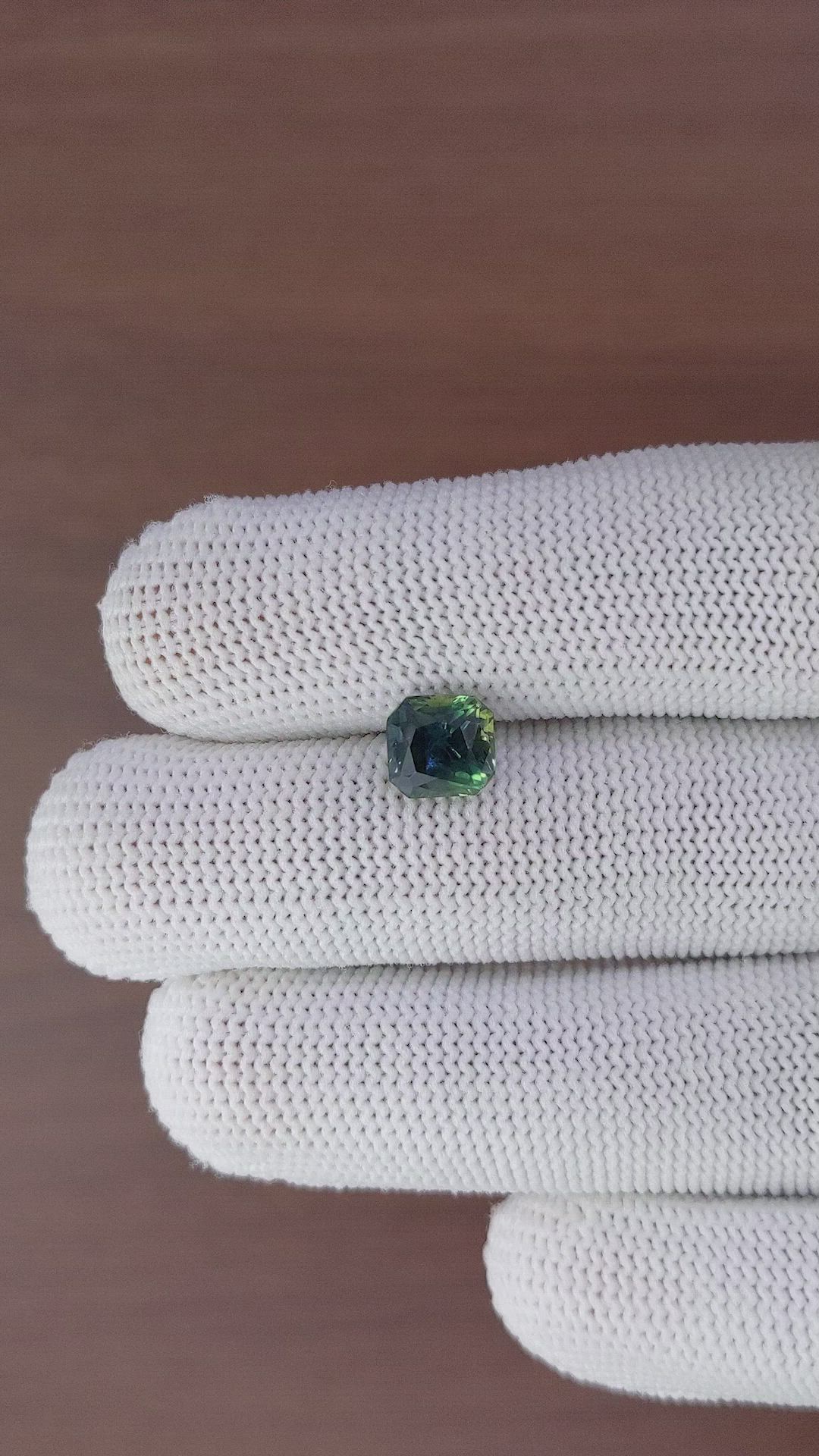 2.76 Ct. Bluish Green Sapphire from Africa Size Video