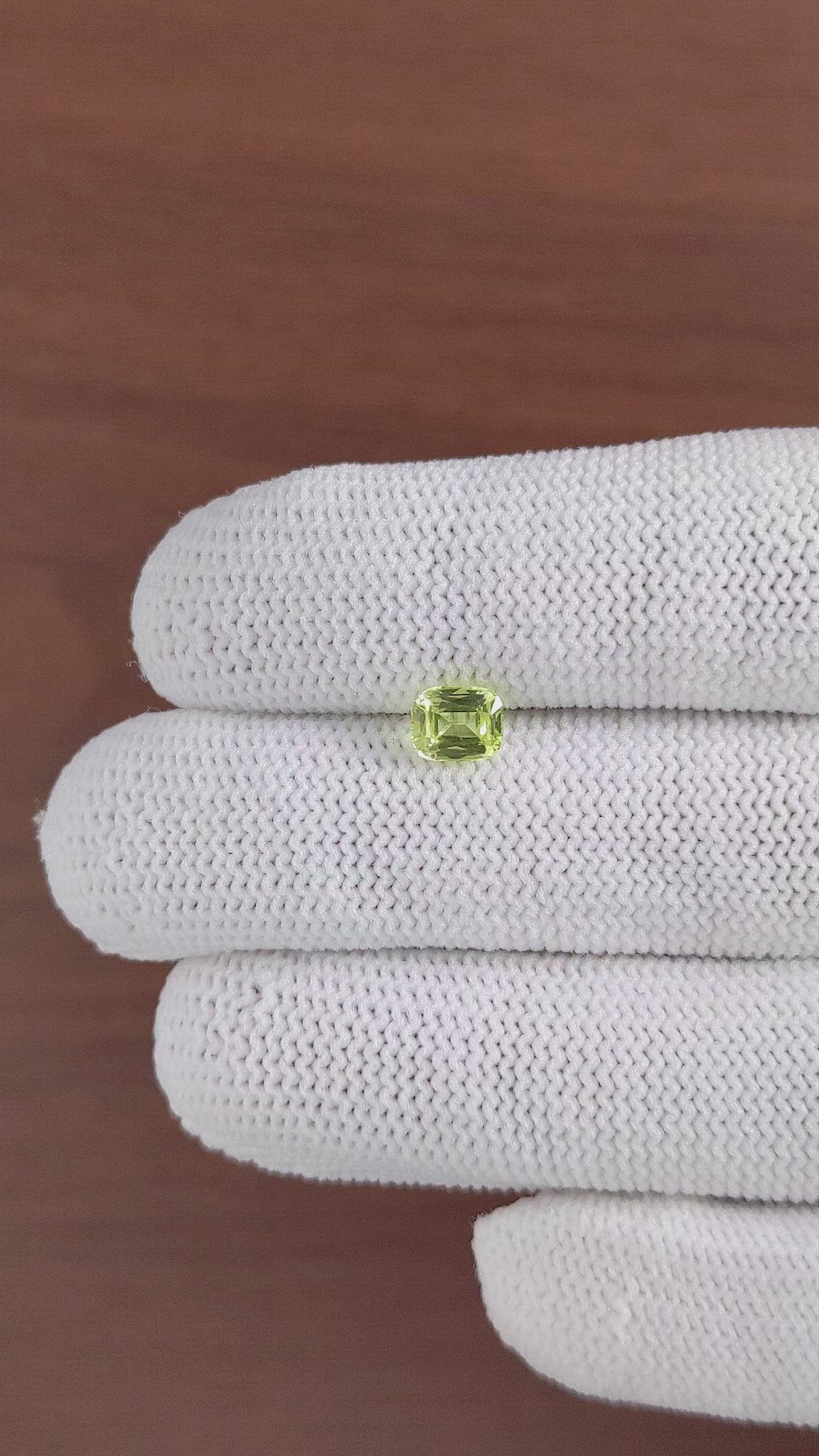 1.01 Ct. Yellowish Green Sapphire from Madagascar Size Video