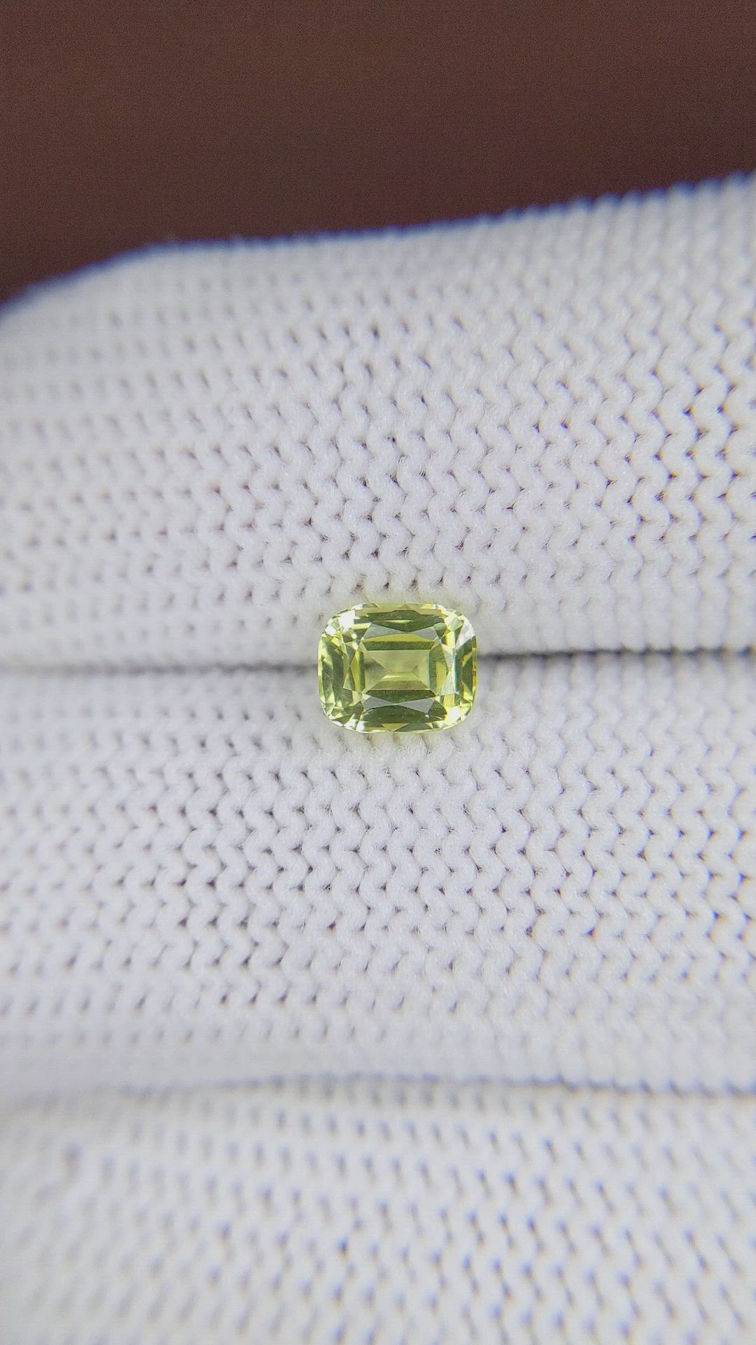 1.01 Ct. Yellowish Green Sapphire from Madagascar Size Video