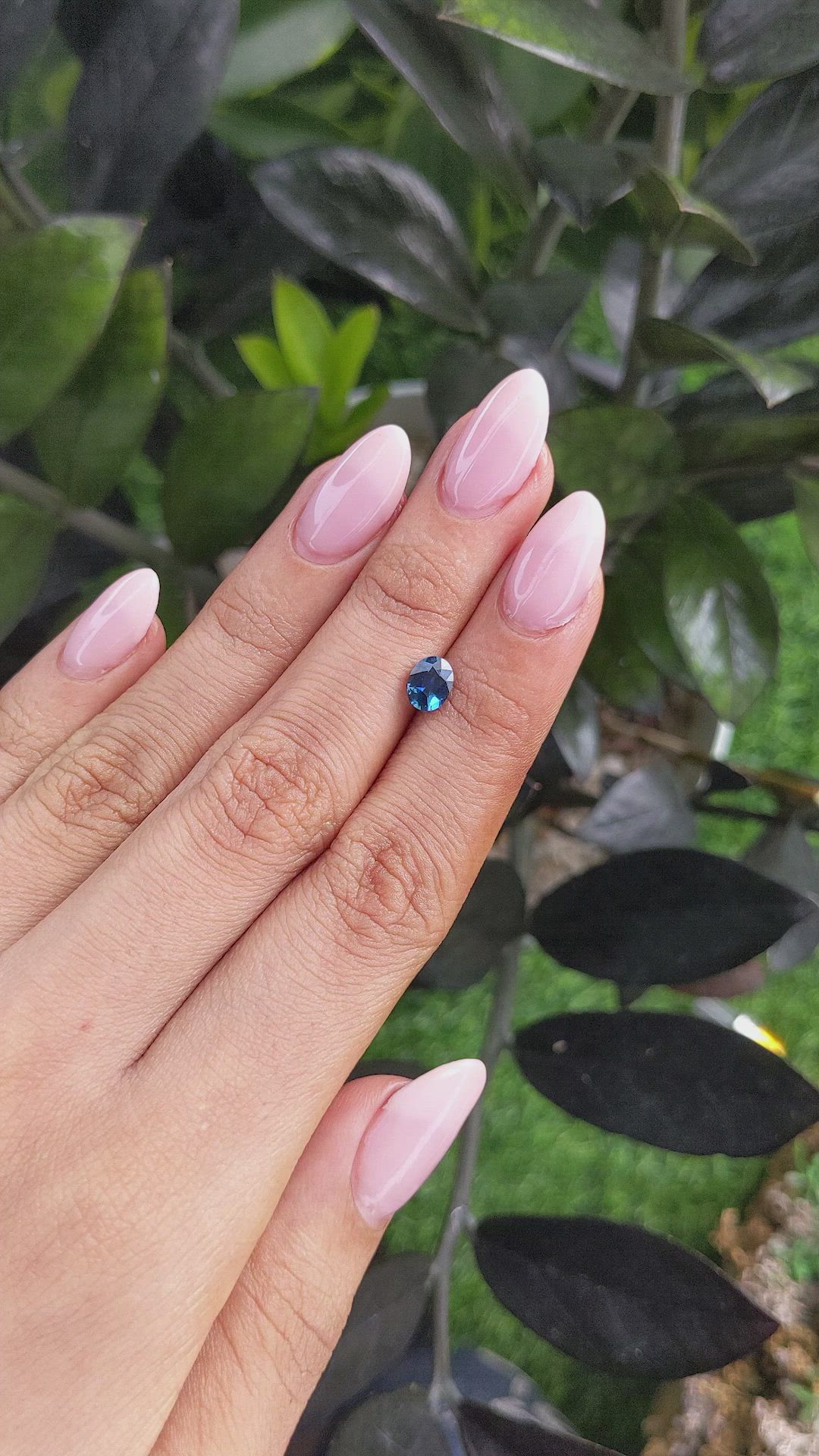 1.00 Ct. Greenish Blue Sapphire from Madagascar Size Video