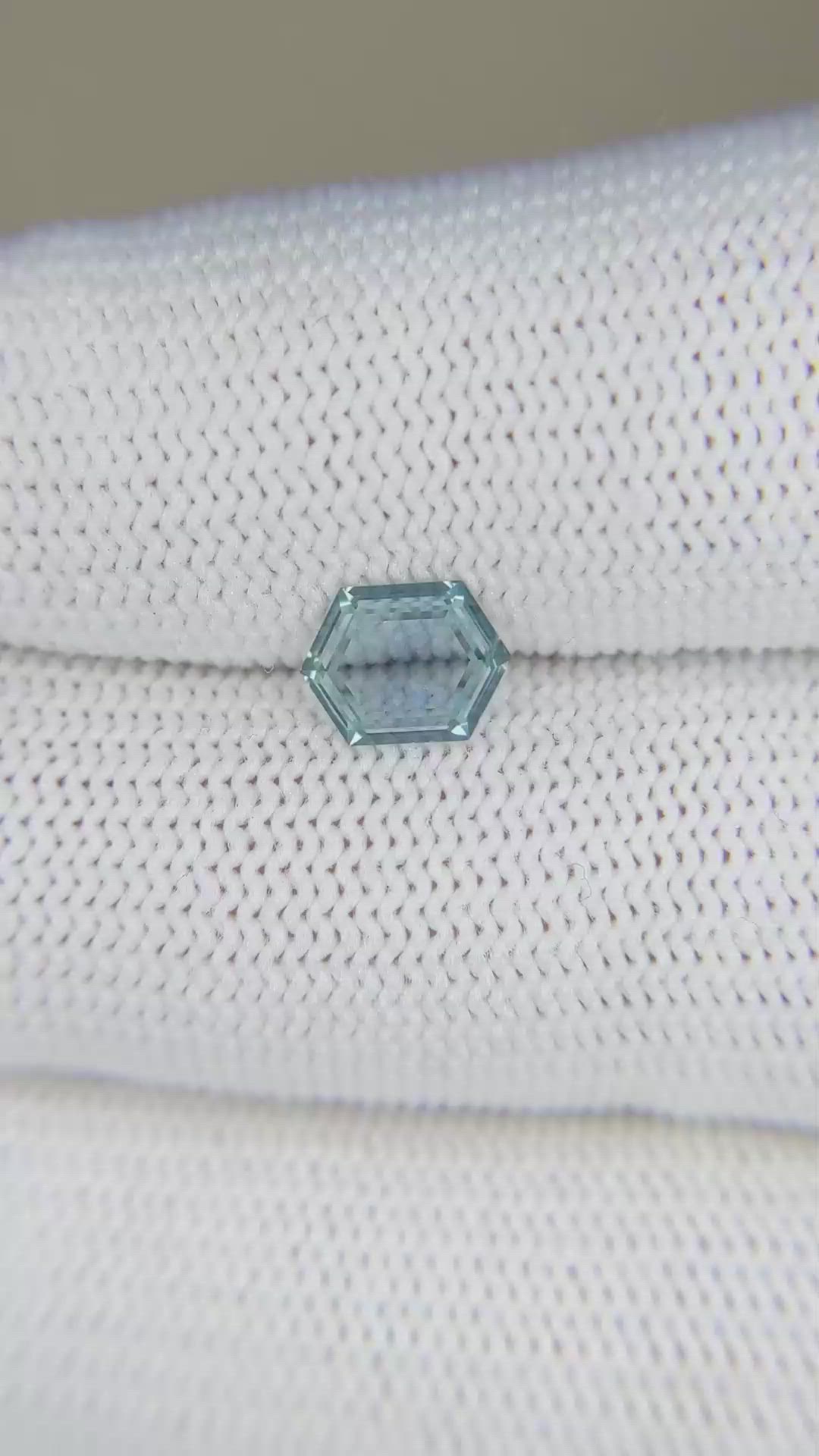 1.02 Ct. Bluish Green Sapphire from Montana Size Video