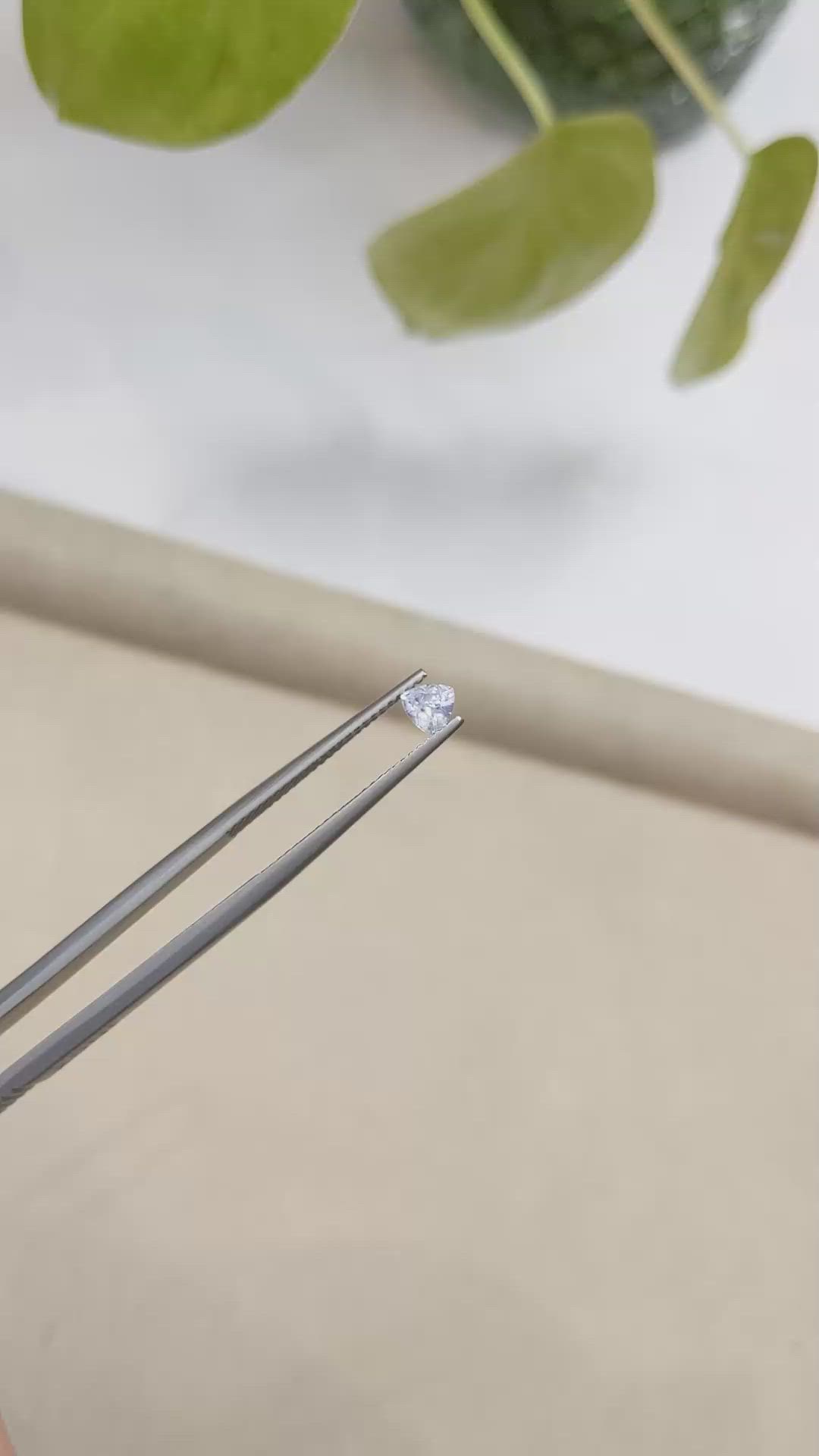 0.36 Ct. White Sapphire from Montana Size Video