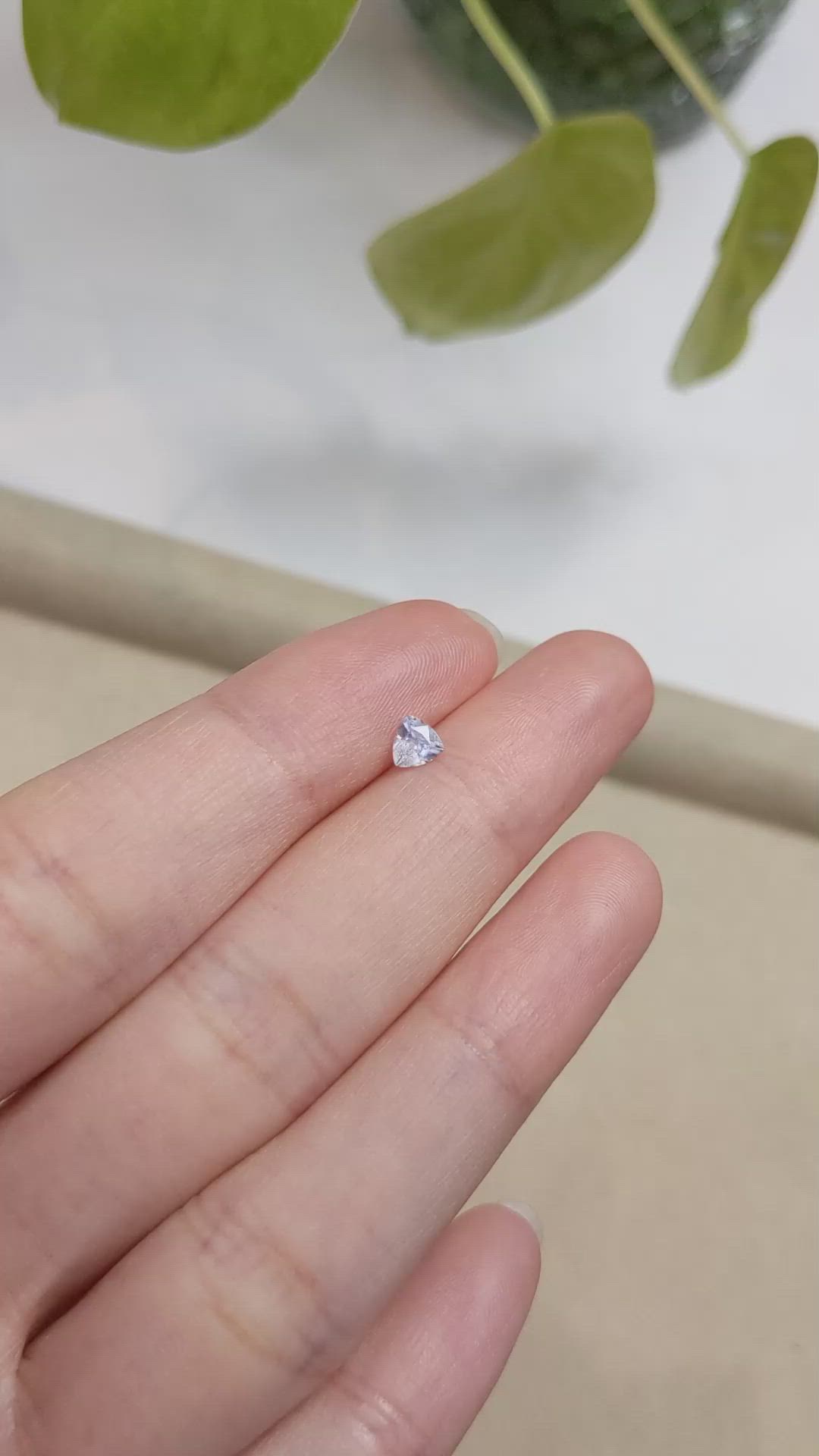 0.36 Ct. White Sapphire from Montana Size Video