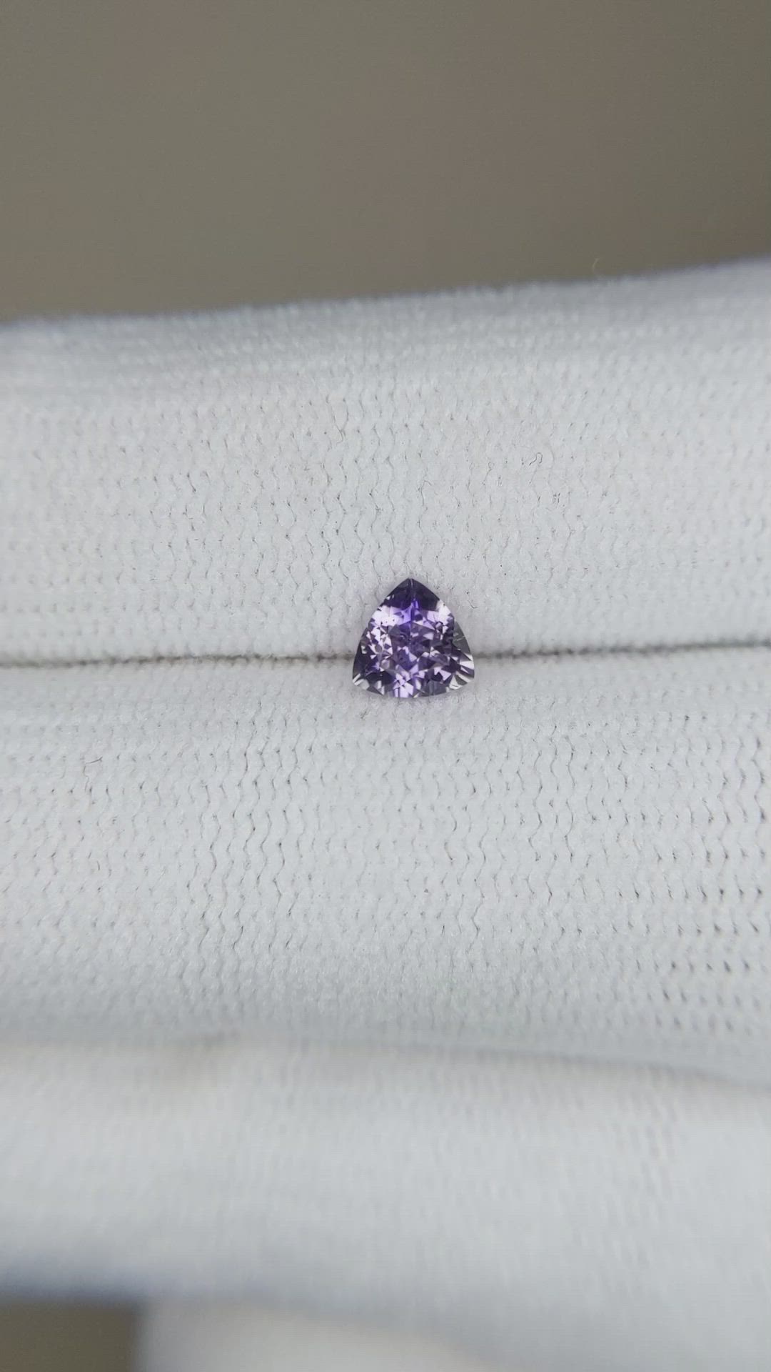 0.33 Ct. Bluish Purple Sapphire from Montana Size Video