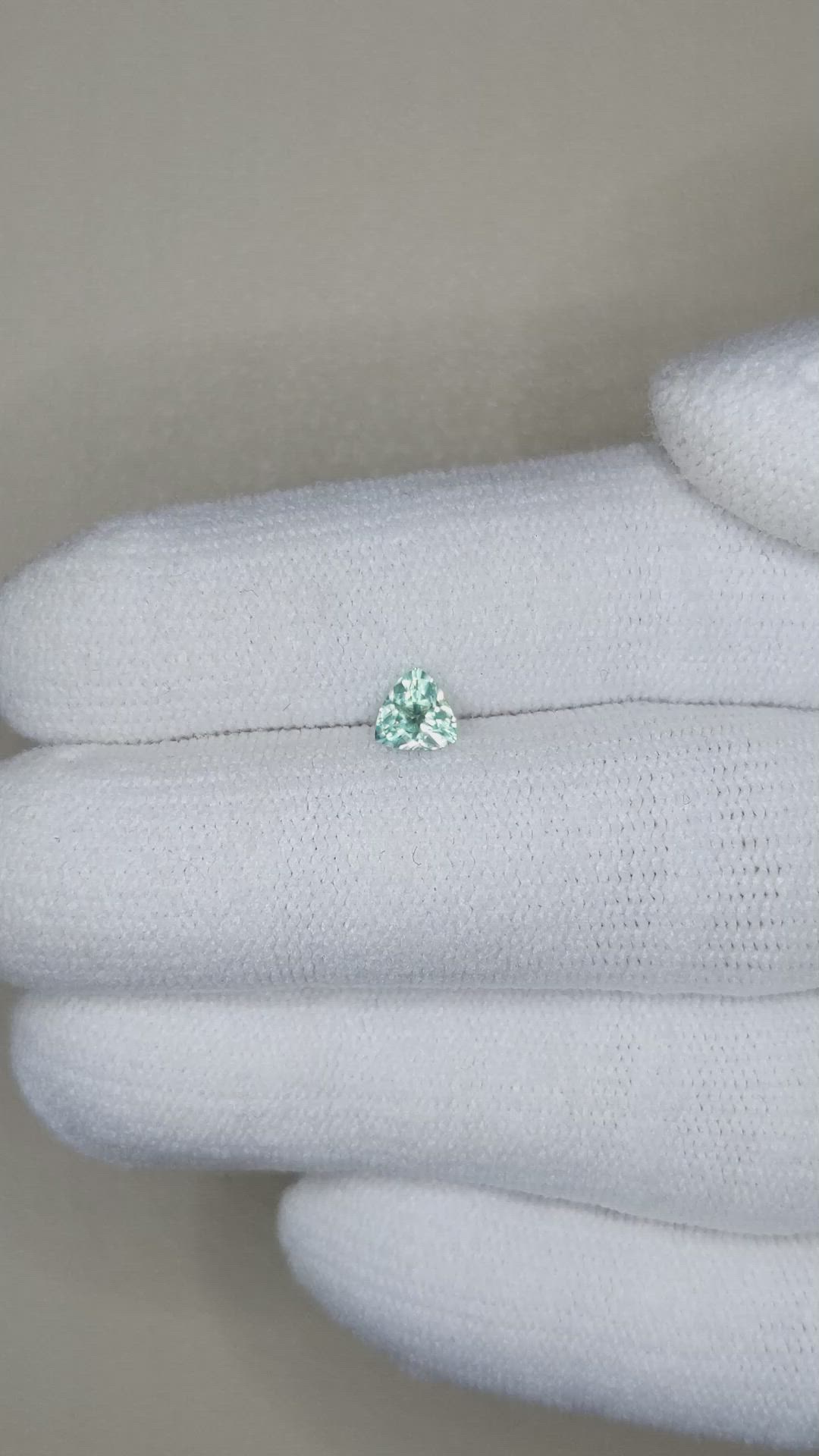 0.39 Ct. Green Sapphire from Montana Size Video