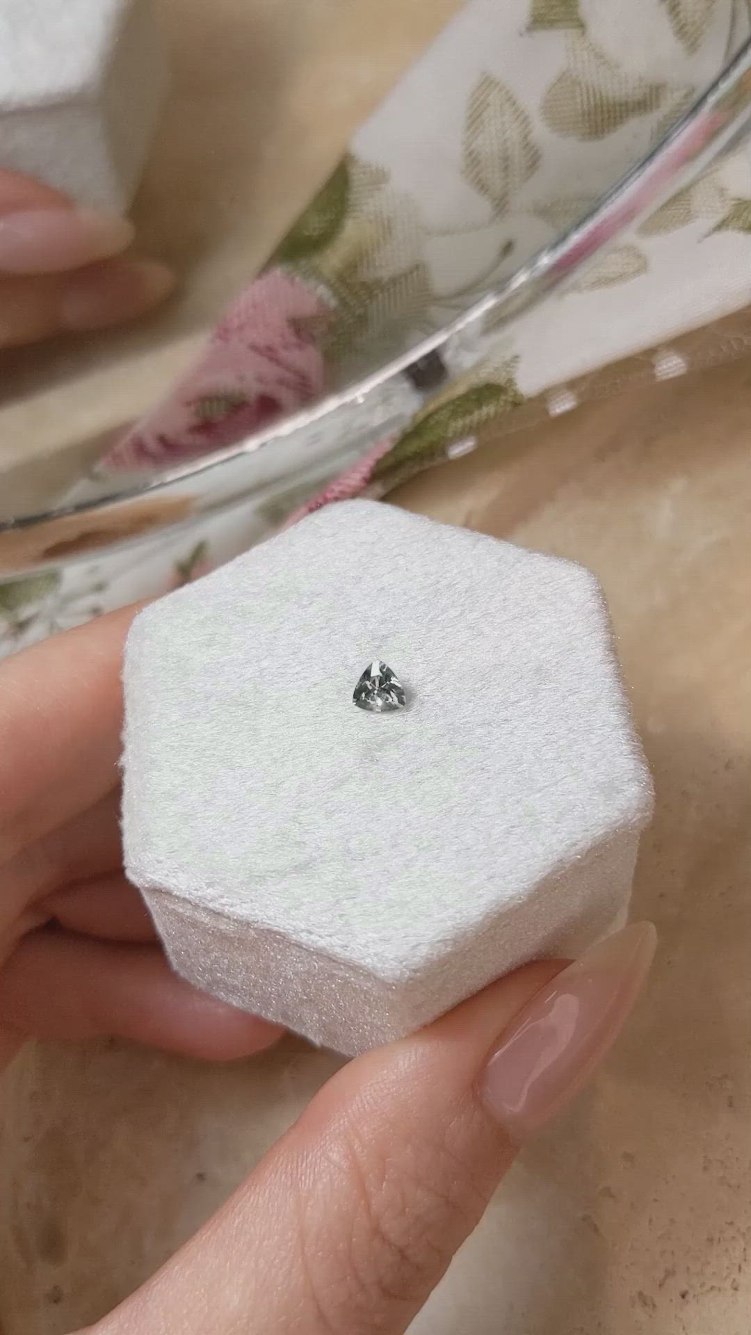 0.39 Ct. Green Sapphire from Montana Size Video