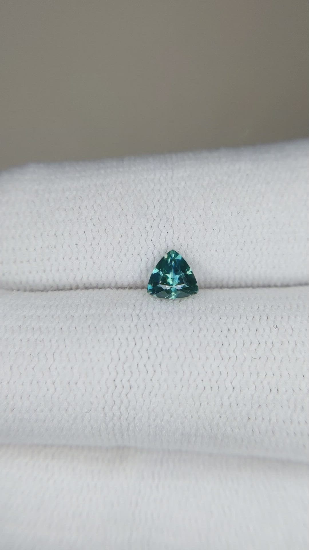 0.41 Ct. Bluish Green Sapphire from Montana Size Video
