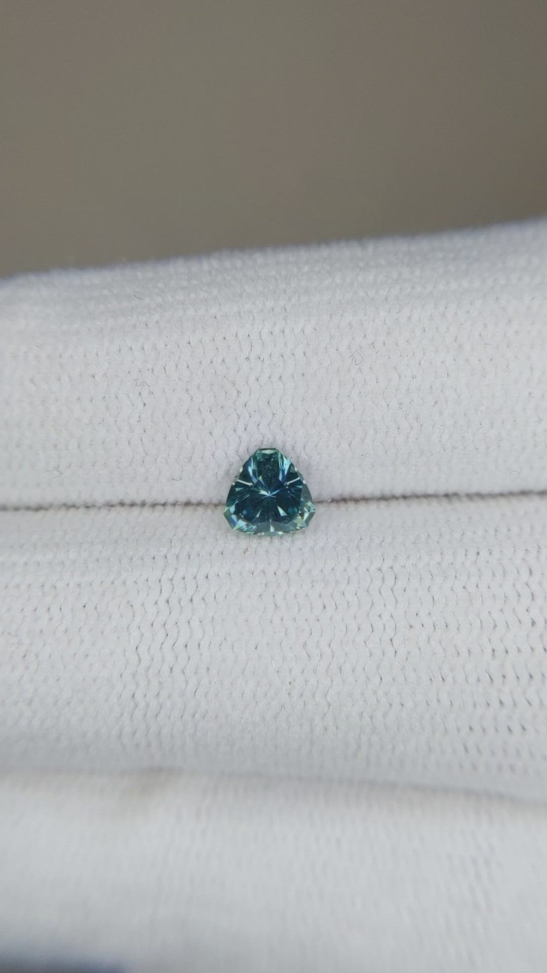 0.48 Ct. Bluish Green Sapphire from Montana Size Video