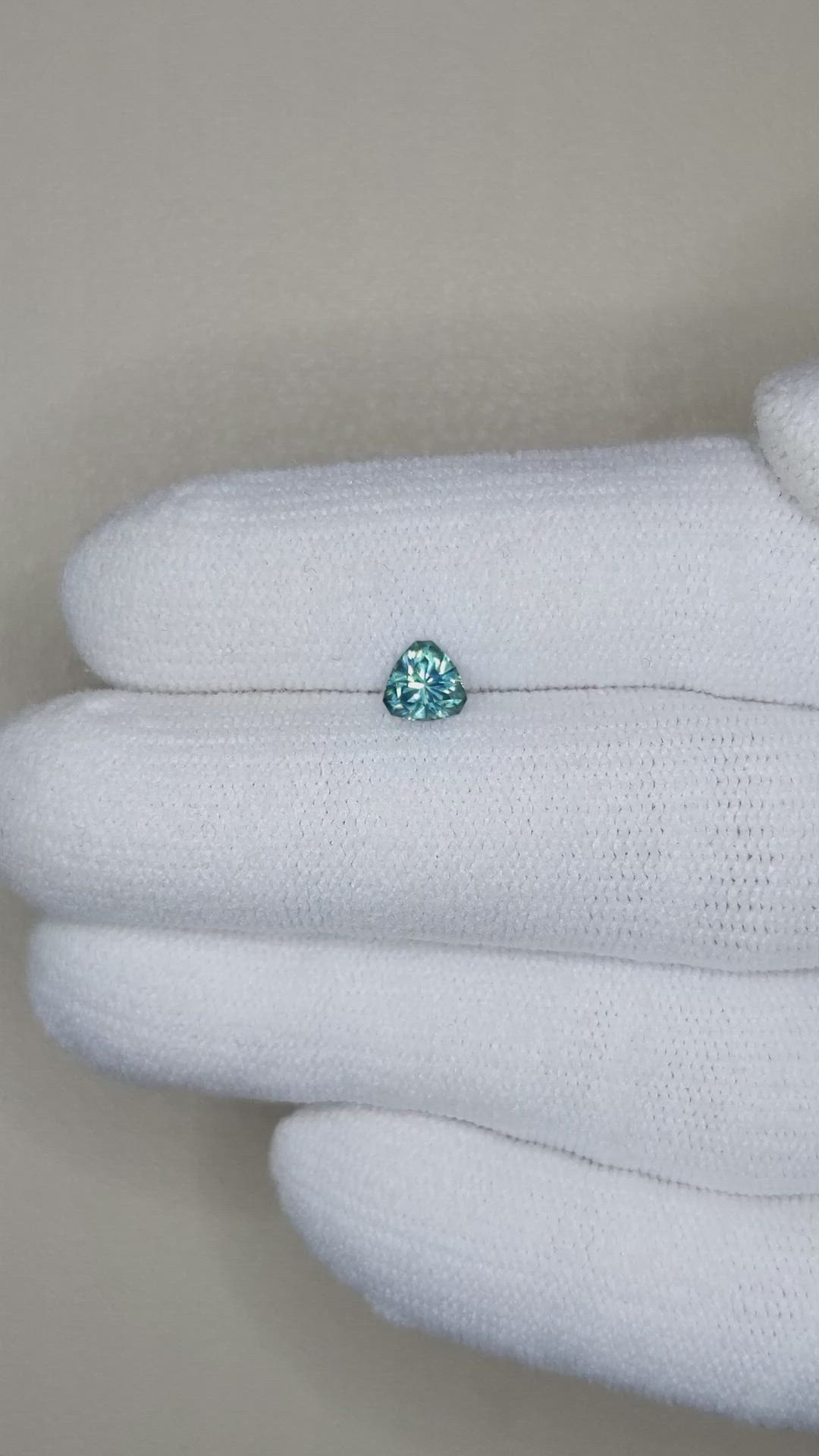 0.48 Ct. Bluish Green Sapphire from Montana Size Video