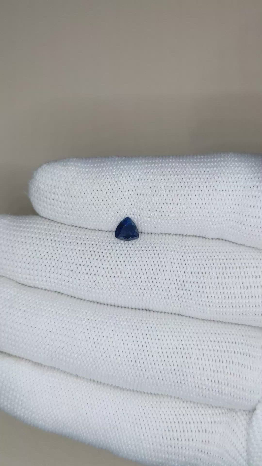 0.52 Ct. Blue Sapphire from Montana Size Video