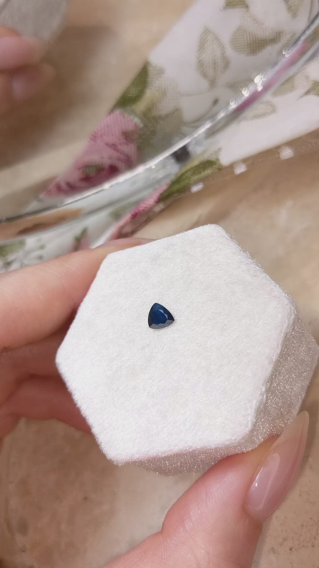 0.52 Ct. Blue Sapphire from Montana Size Video