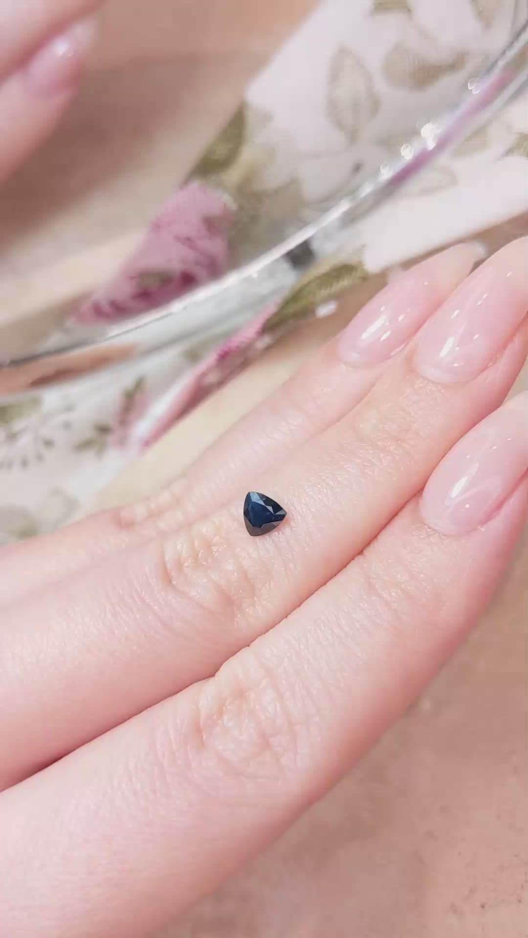 0.52 Ct. Blue Sapphire from Montana Size Video