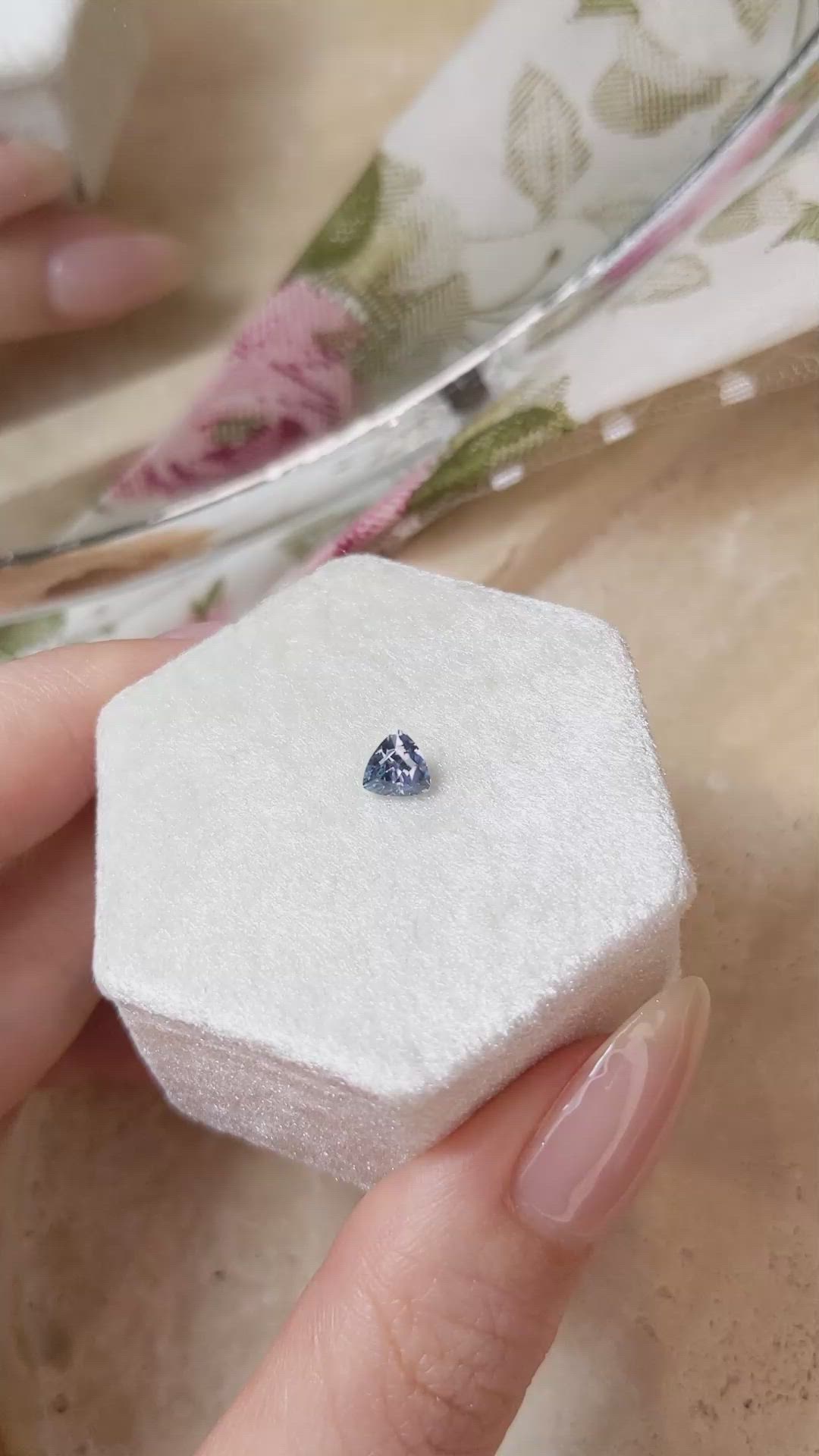 0.62 Ct. Blue Sapphire from Montana Size Video