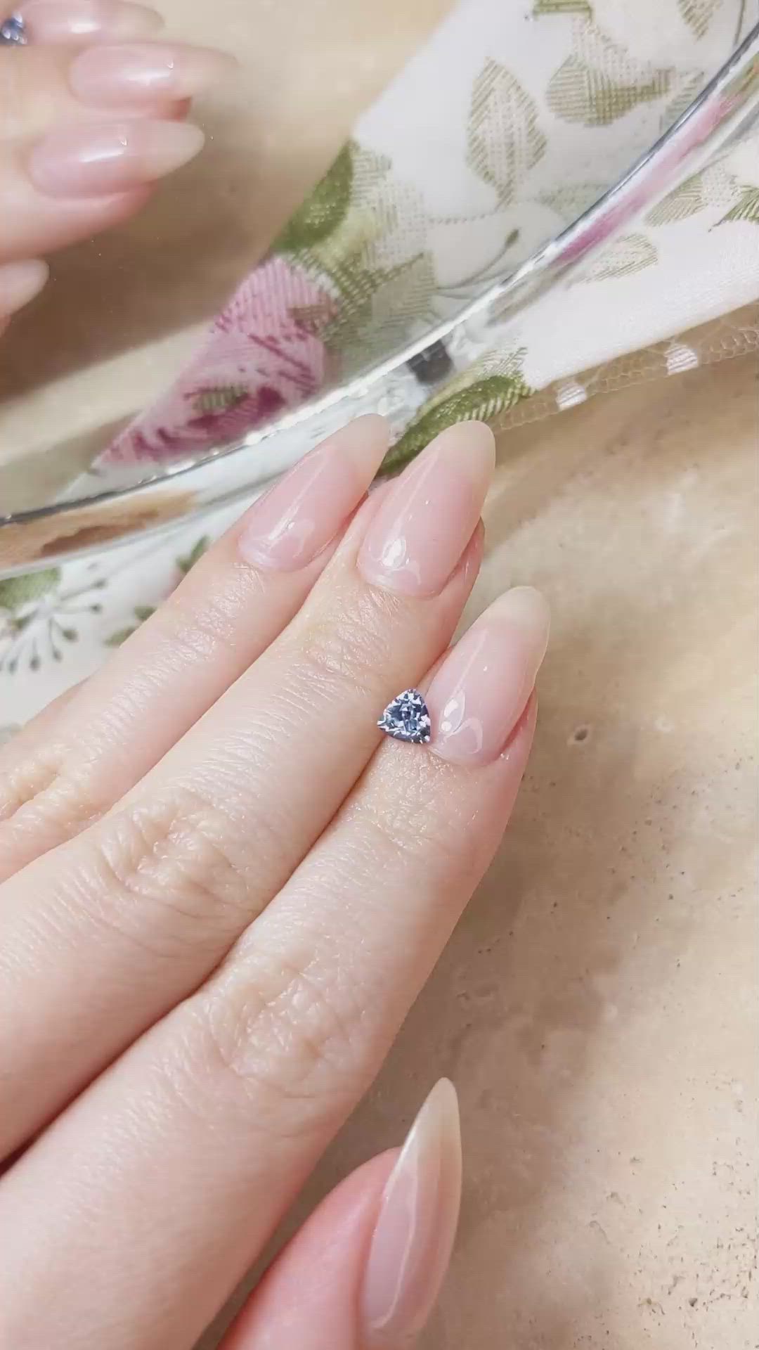 0.62 Ct. Blue Sapphire from Montana Size Video