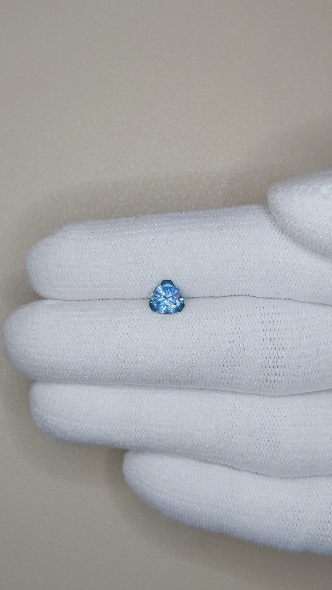 0.75 Ct. Blue Sapphire from Montana Size Video