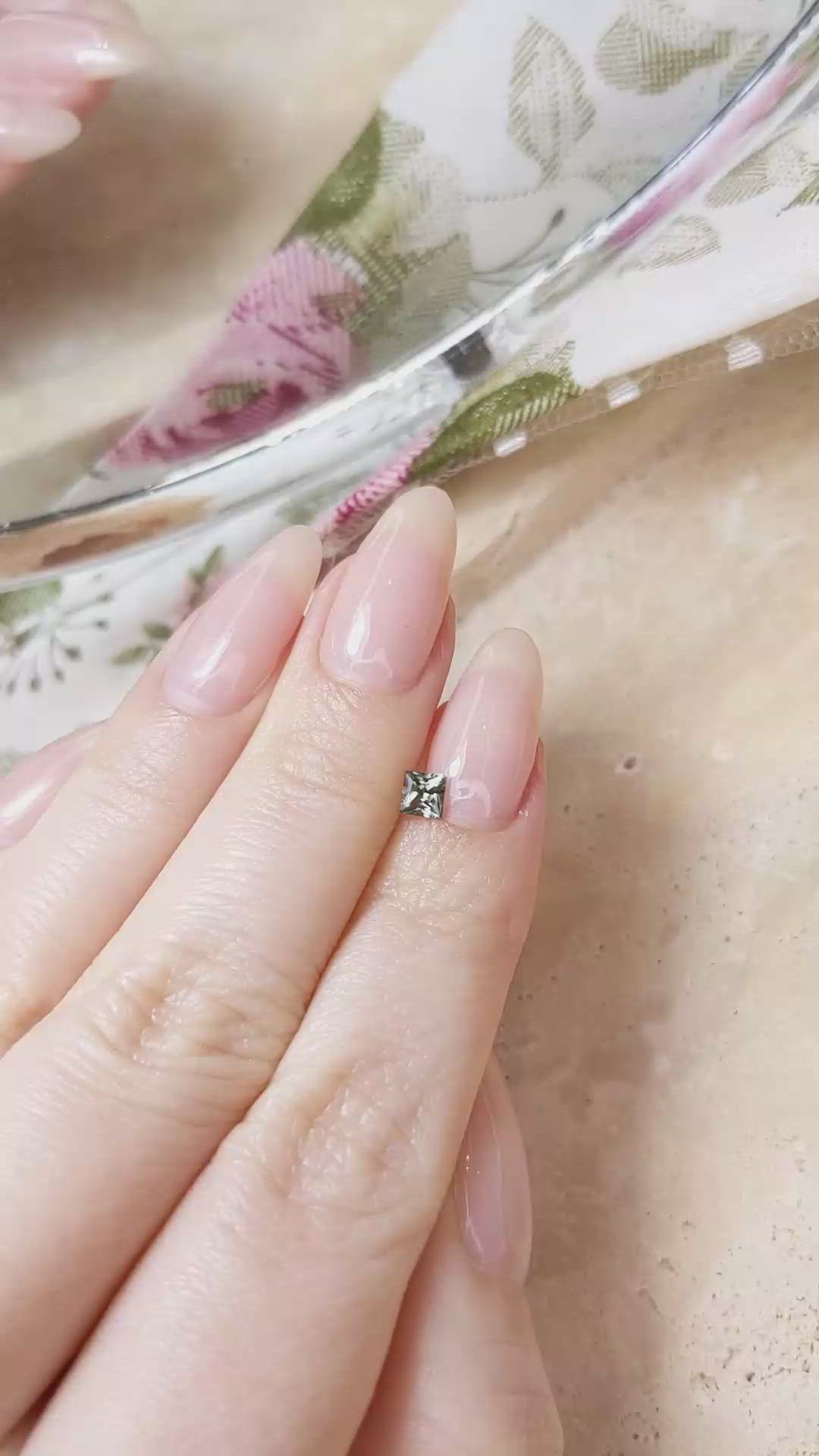 0.35 Ct. Bluish Green Sapphire from Montana Size Video
