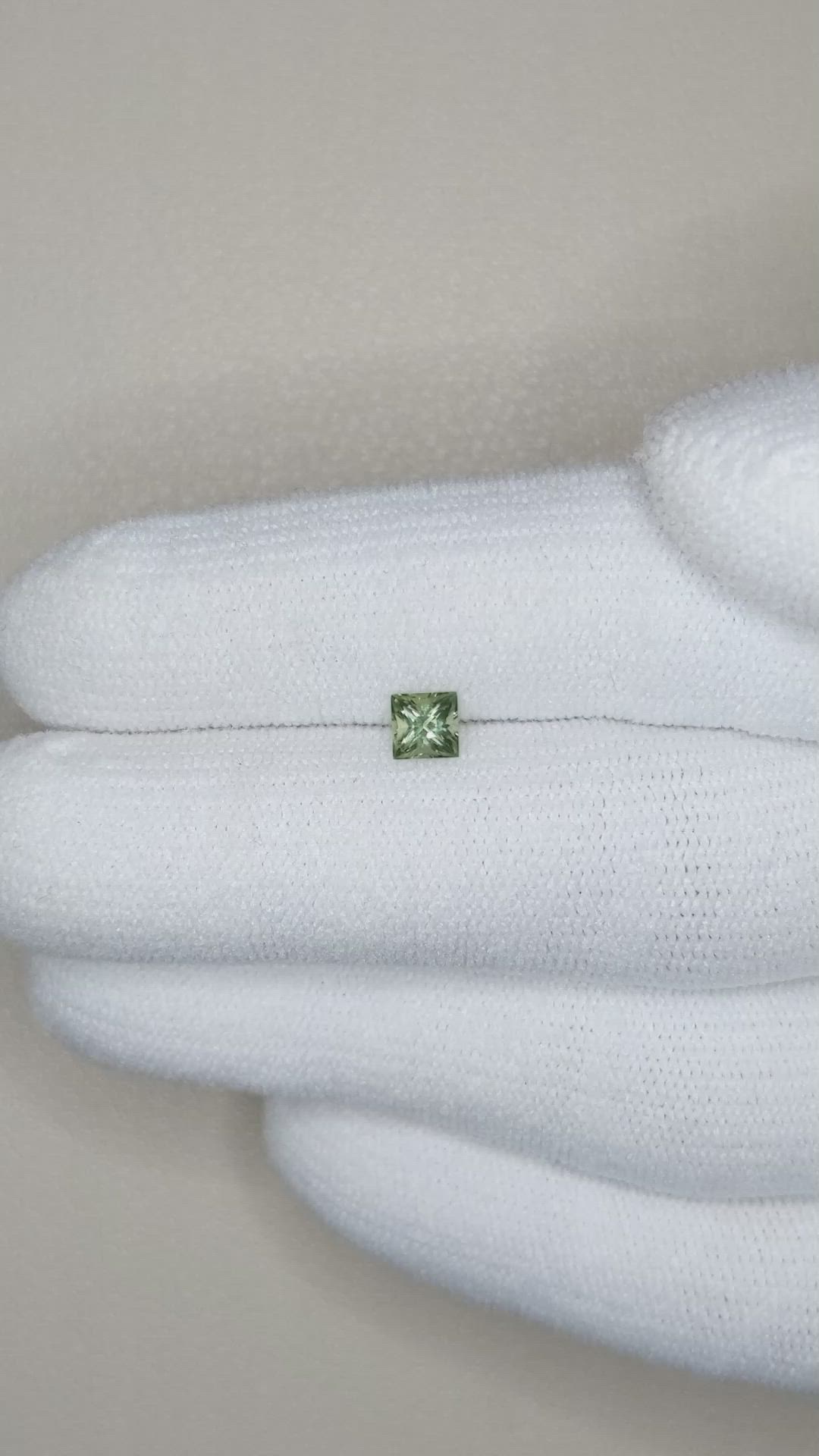 0.36 Ct. Green Sapphire from Montana Size Video