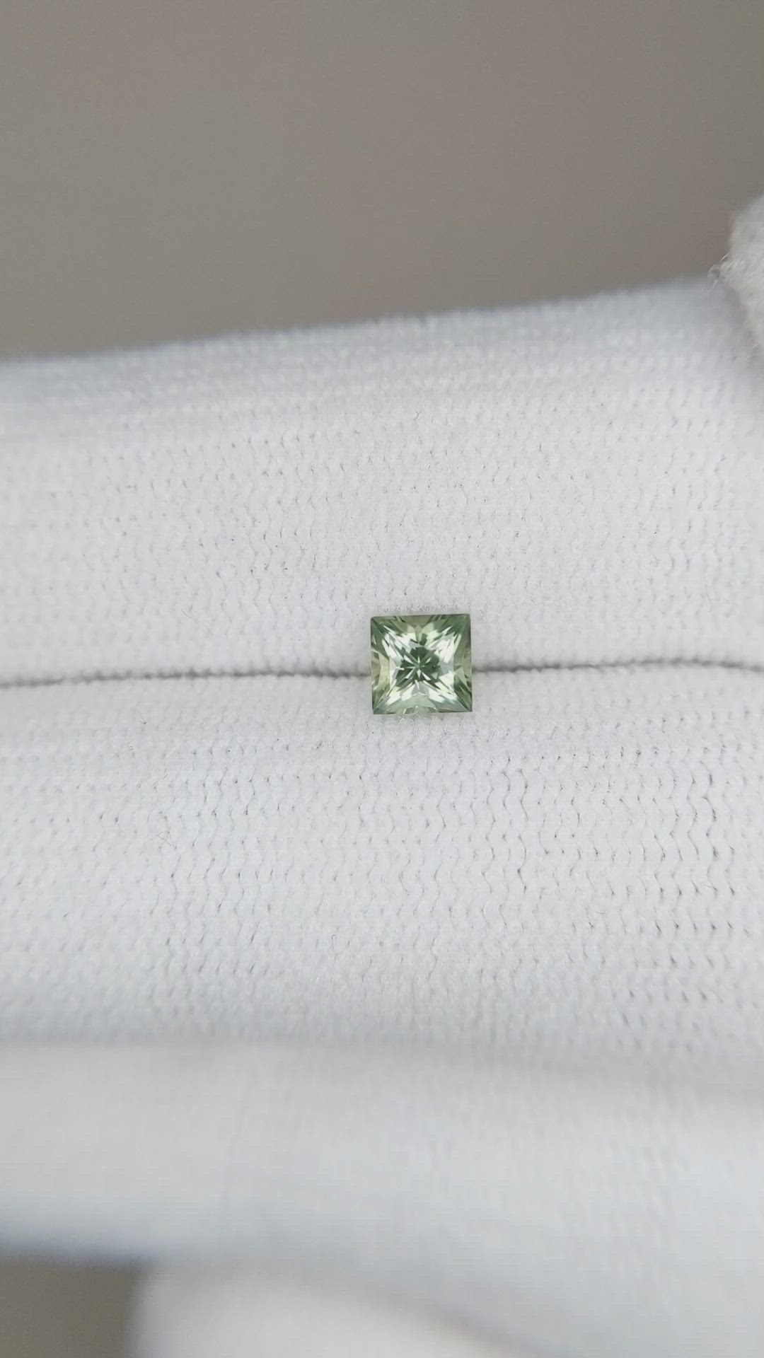 0.36 Ct. Green Sapphire from Montana Size Video