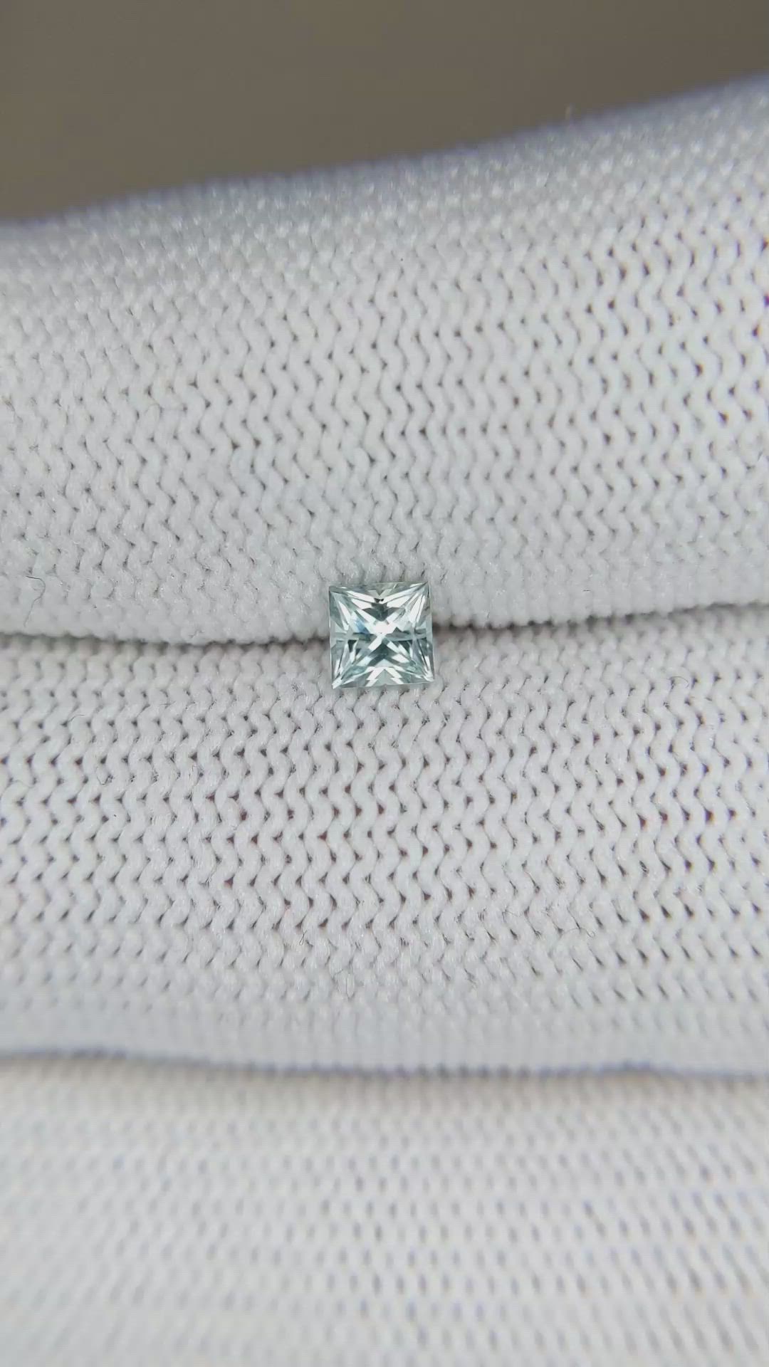 0.37 Ct. Greenish Blue Sapphire from Montana Size Video