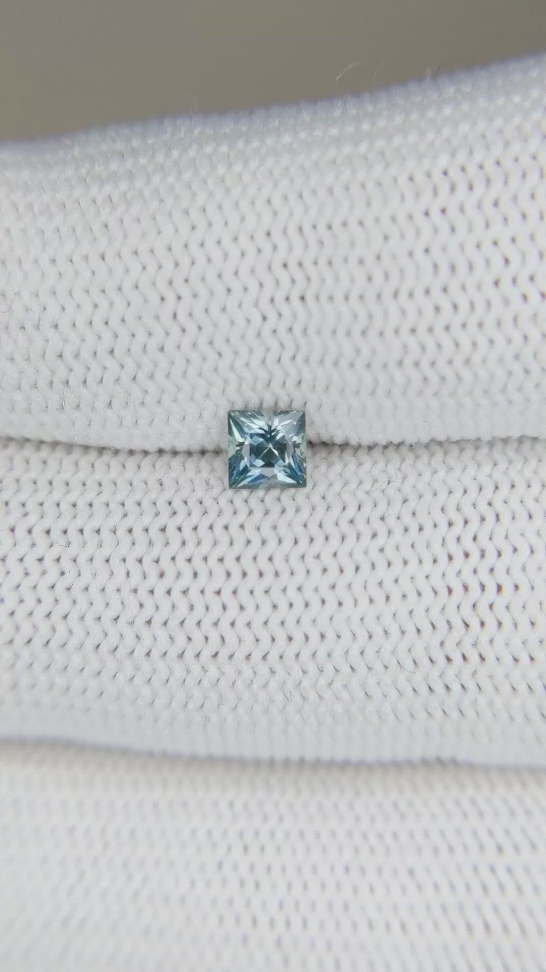 0.38 Ct. Greenish Blue Sapphire from Montana Size Video