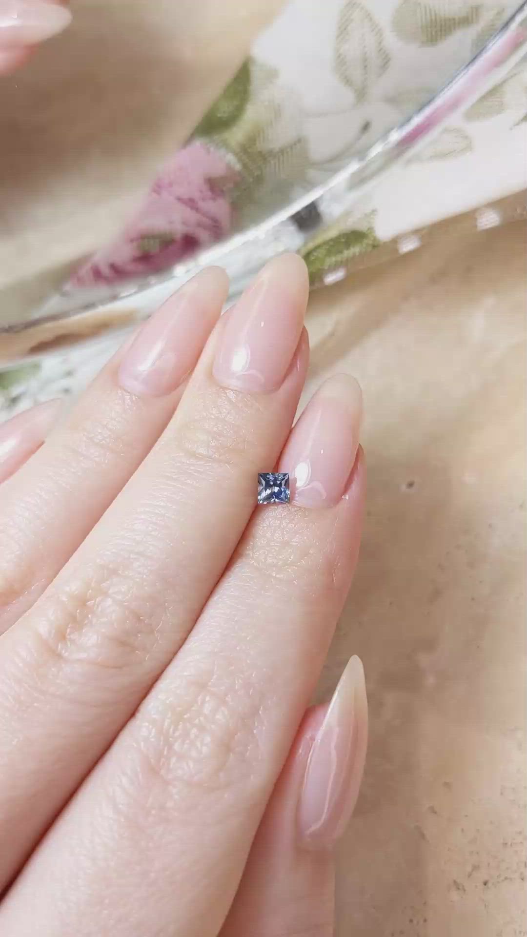 0.40 Ct. Blue Sapphire from Montana Size Video