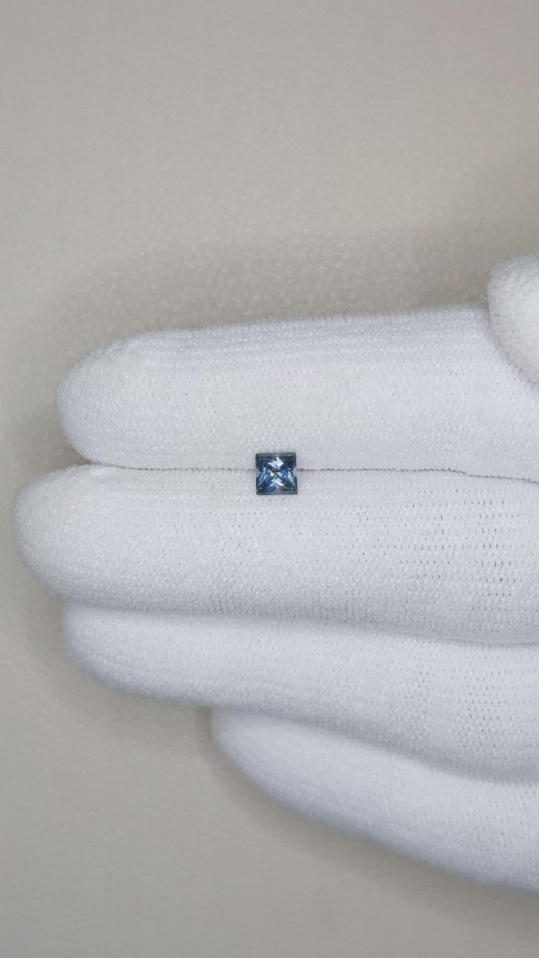0.40 Ct. Blue Sapphire from Montana Size Video