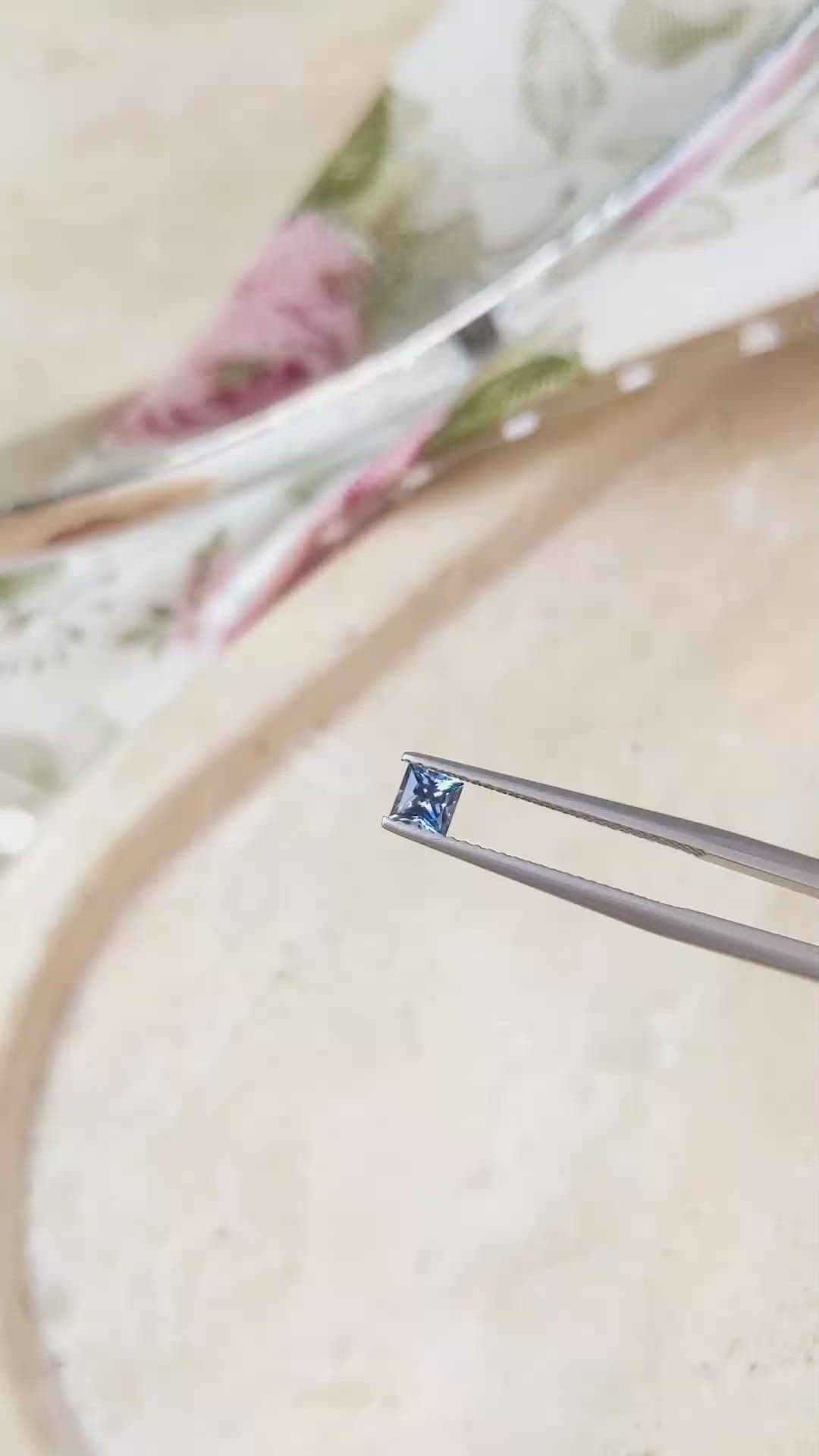 0.40 Ct. Blue Sapphire from Montana Size Video