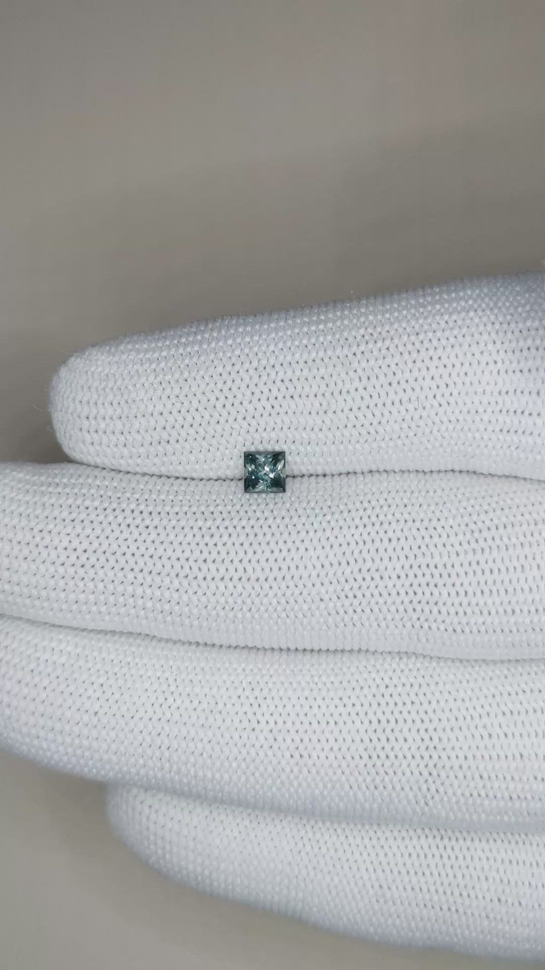 0.40 Ct. Bluish Green Sapphire from Montana Size Video