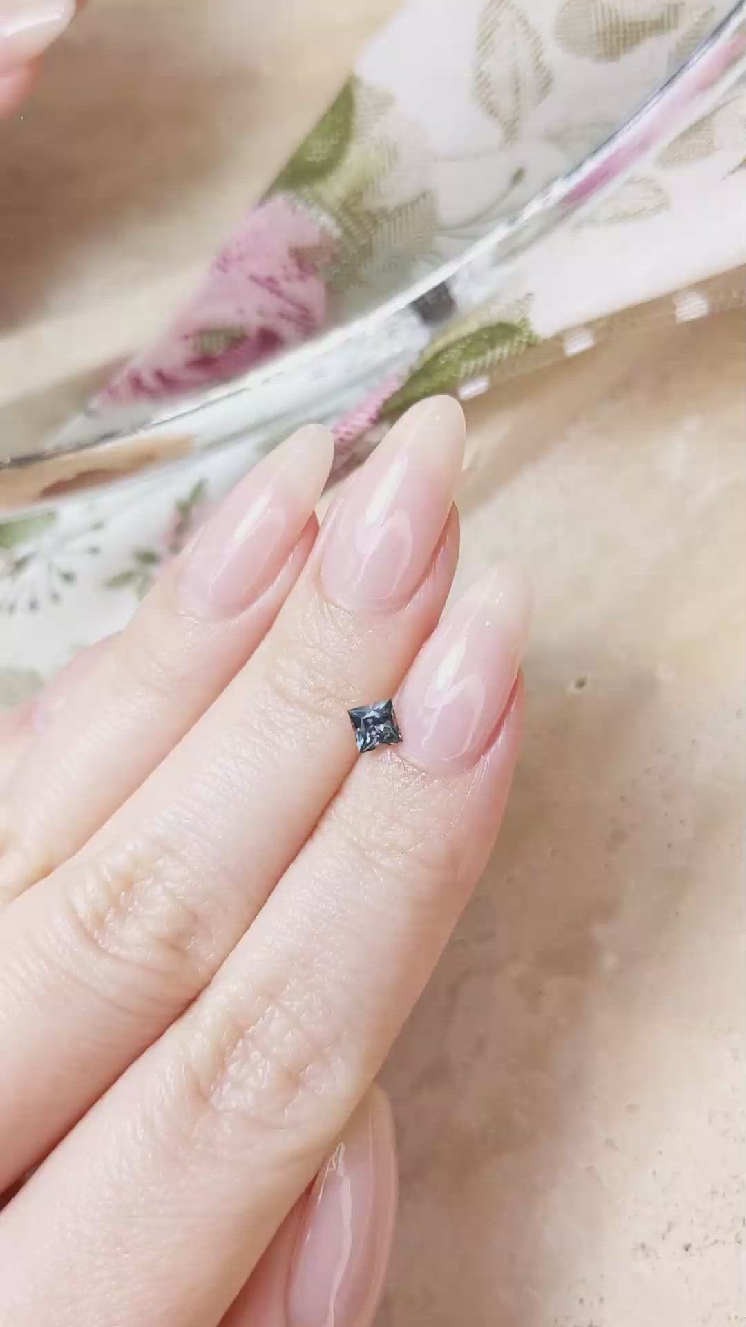 0.40 Ct. Bluish Green Sapphire from Montana Size Video