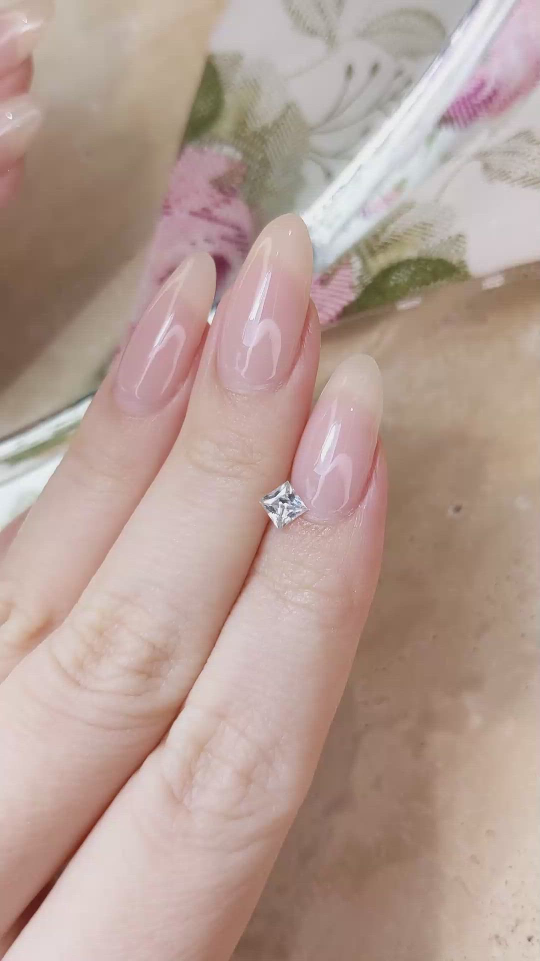 0.42 Ct. White Sapphire from Montana Size Video