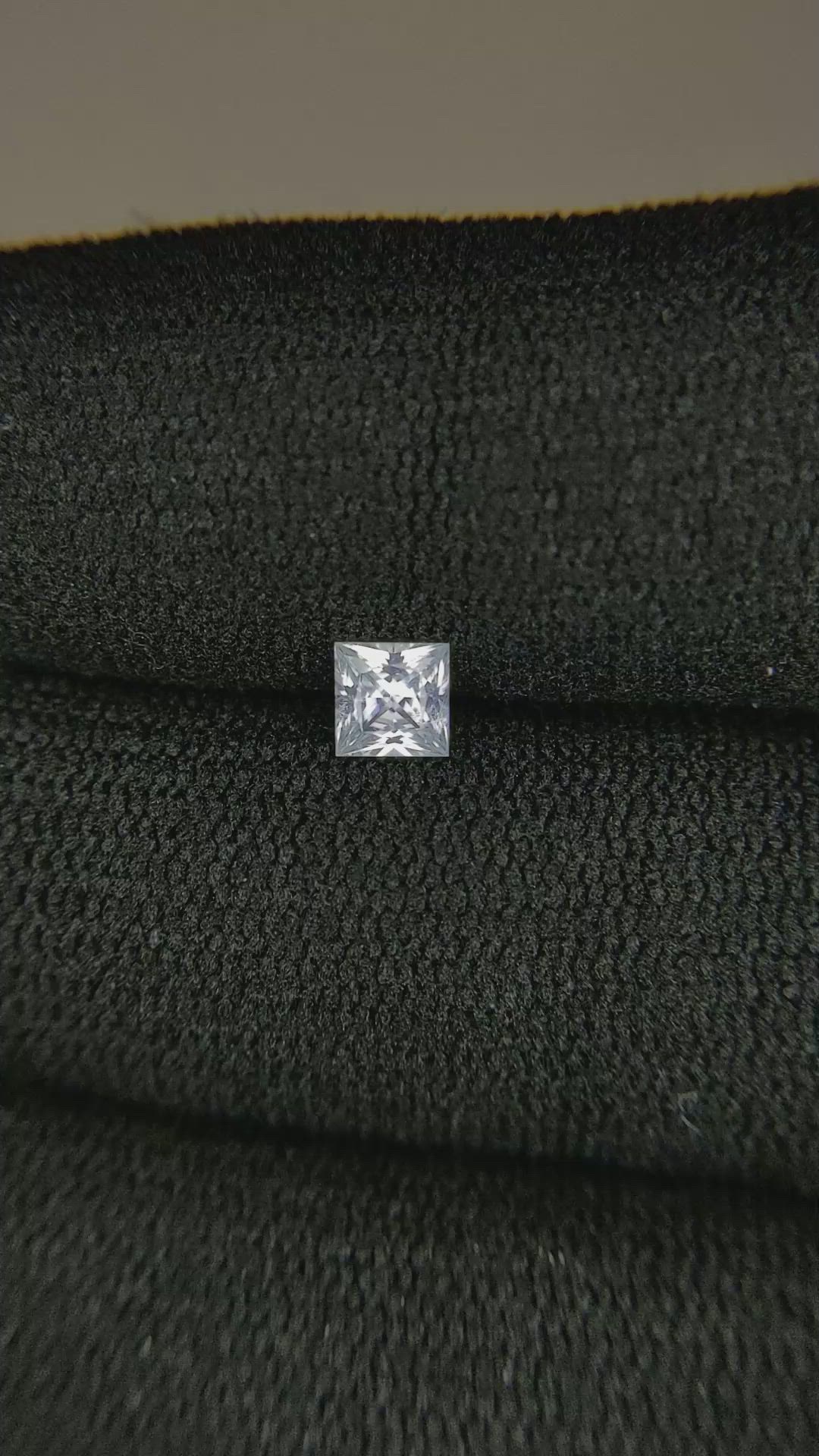 0.42 Ct. White Sapphire from Montana Size Video