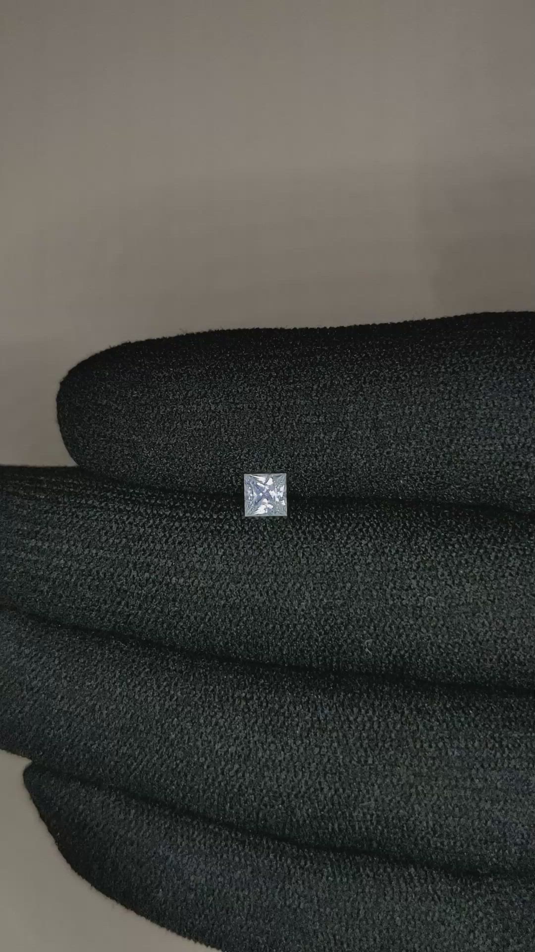 0.42 Ct. White Sapphire from Montana Size Video