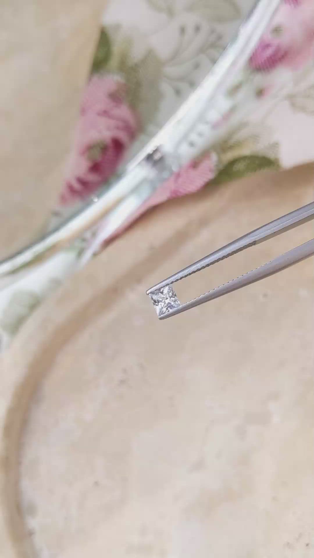 0.42 Ct. White Sapphire from Montana Size Video