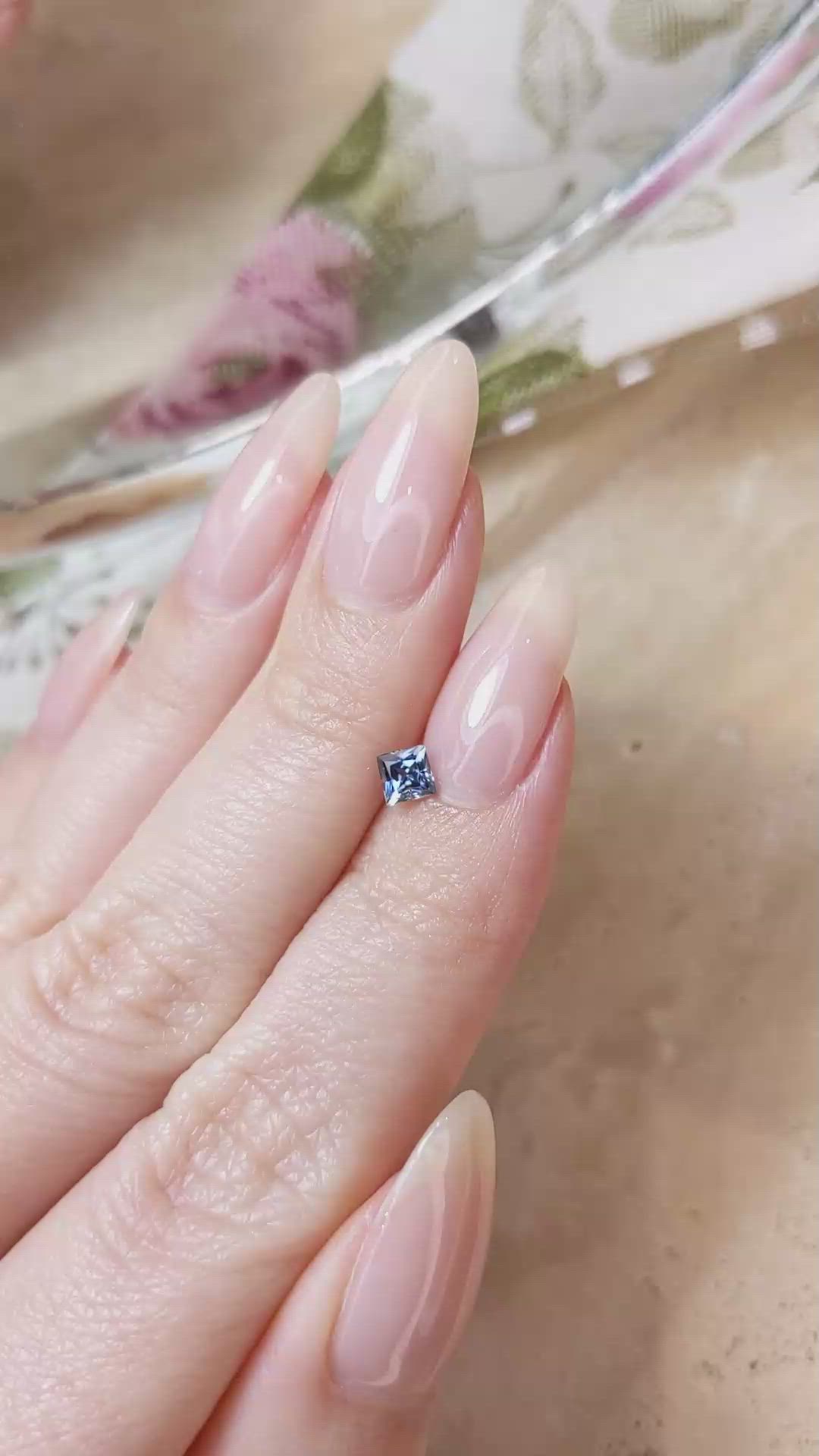 0.43 Ct. Blue Sapphire from Montana Size Video