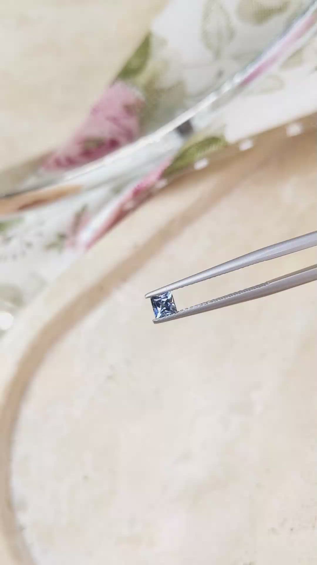 0.43 Ct. Blue Sapphire from Montana Size Video