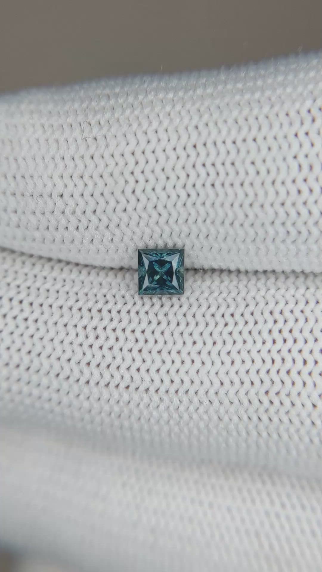 0.46 Ct. Greenish Blue Sapphire from Ceylon (Sri Lanka) Size Video