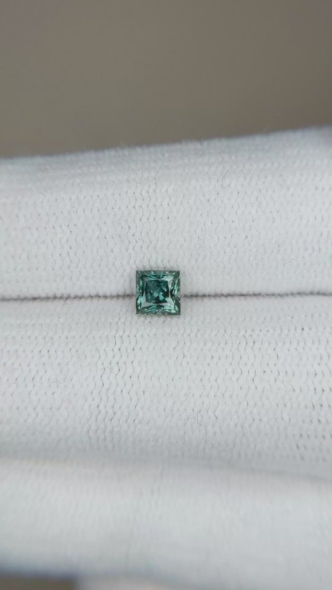 0.46 Ct. Bluish Green Sapphire from Montana Size Video