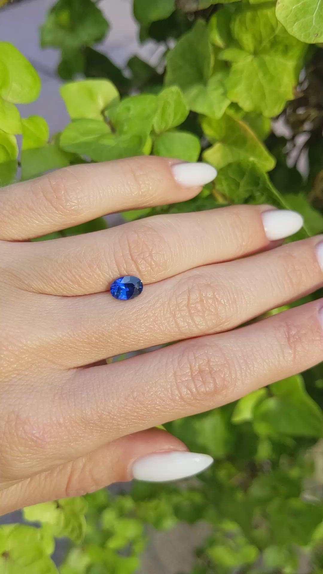 1.22 Ct. Blue Sapphire from Ceylon (Sri Lanka) Size Video